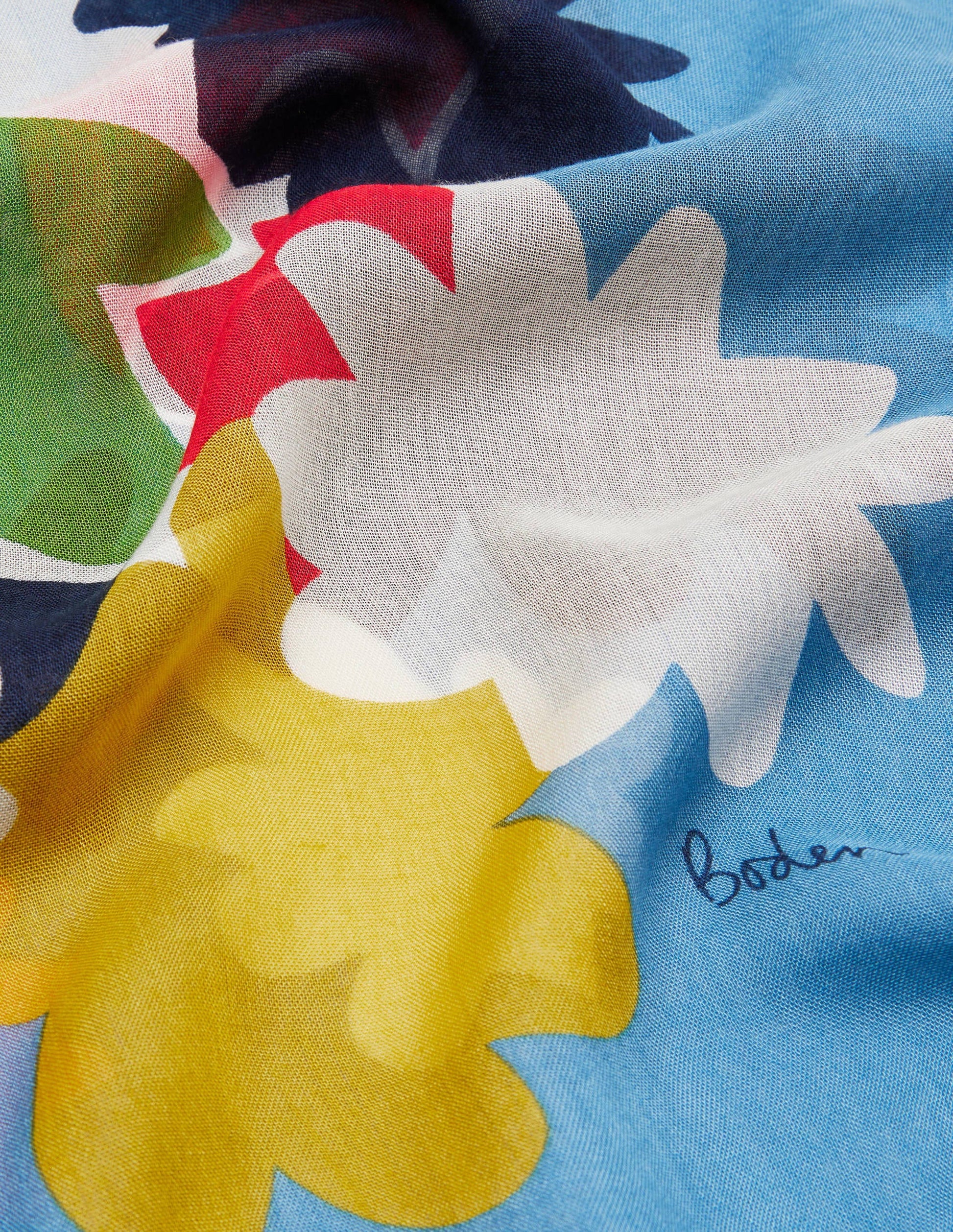 Print Scarf-School House Blue, Paintbox-2