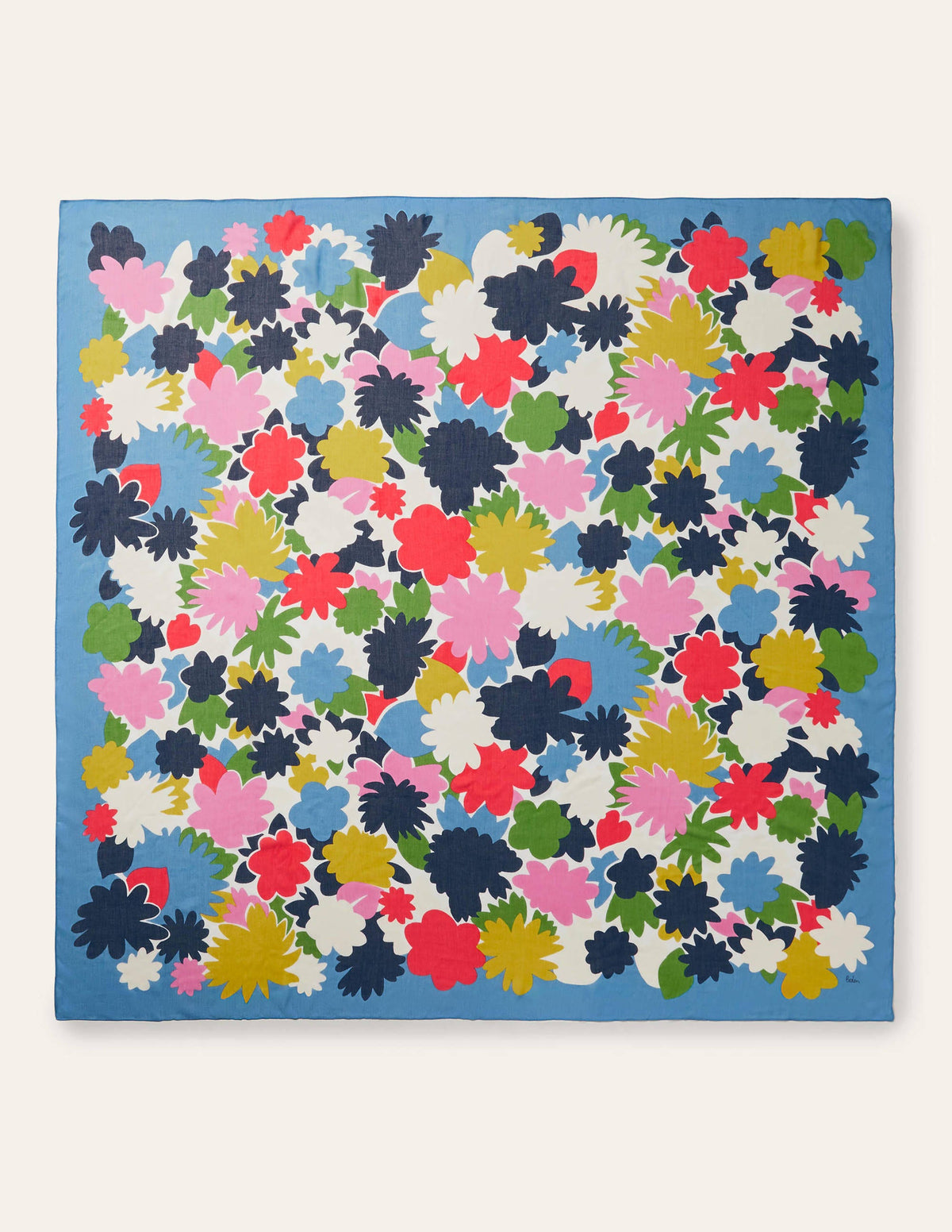 Print Scarf-School House Blue, Paintbox-3