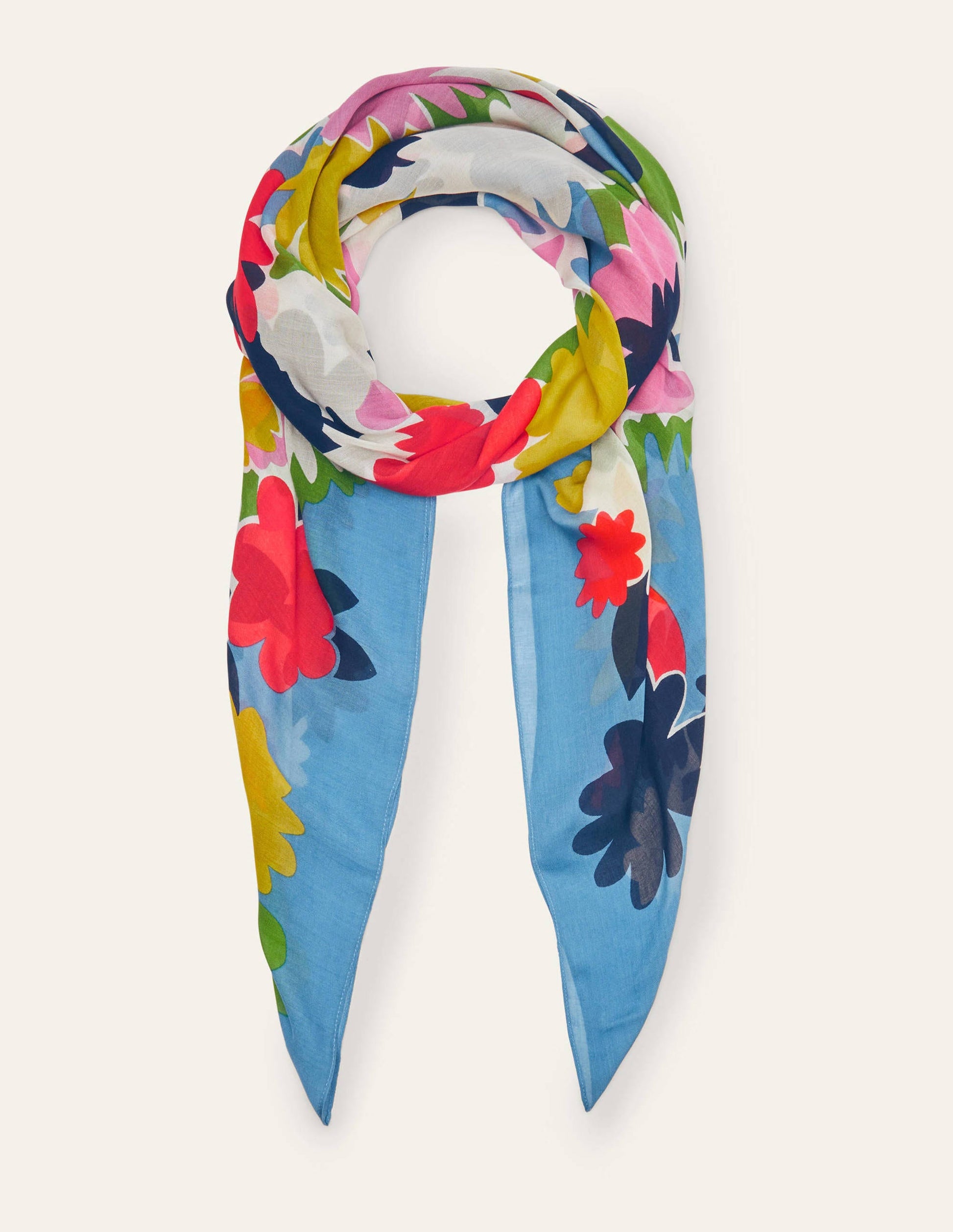 Print Scarf-School House Blue, Paintbox-4