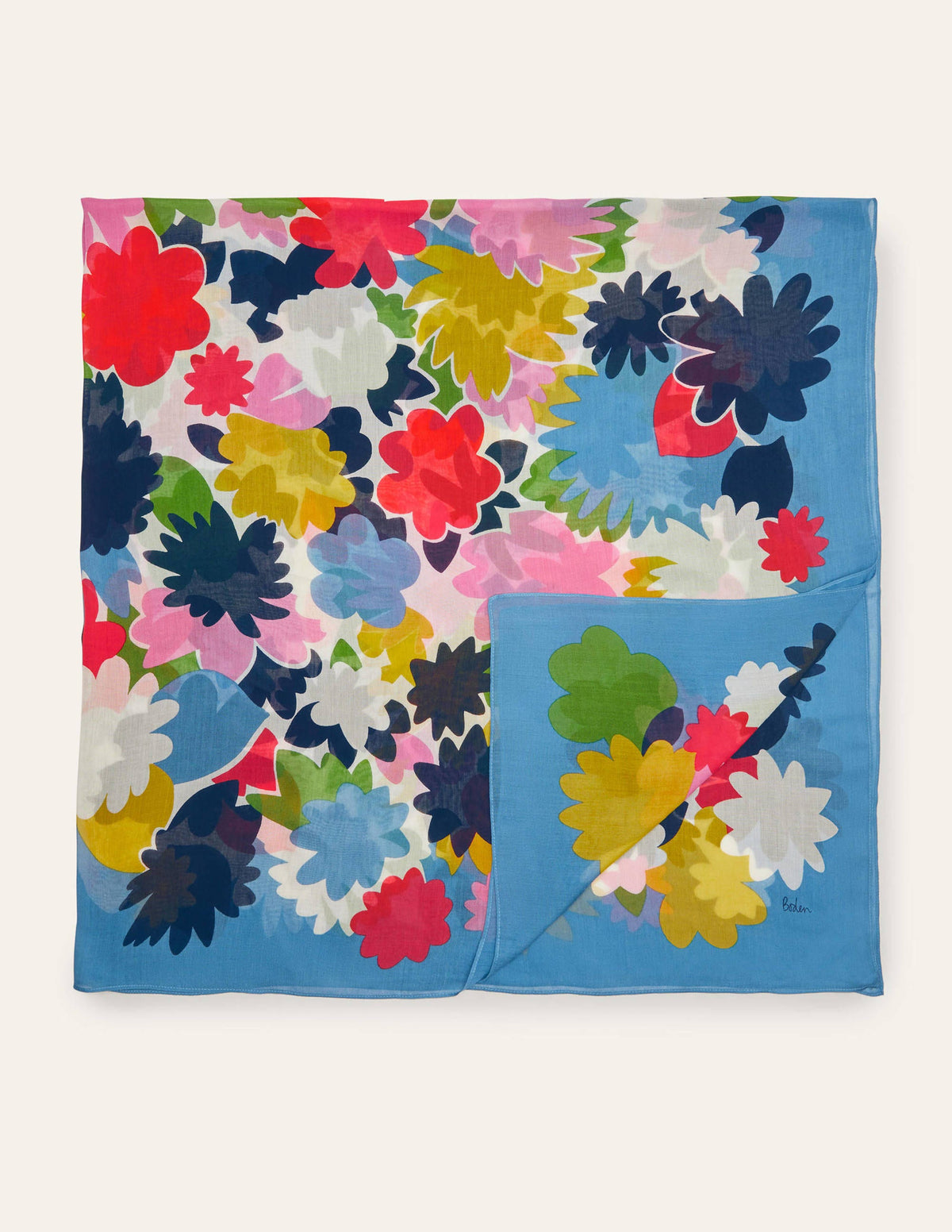 Print Scarf-School House Blue, Paintbox-5