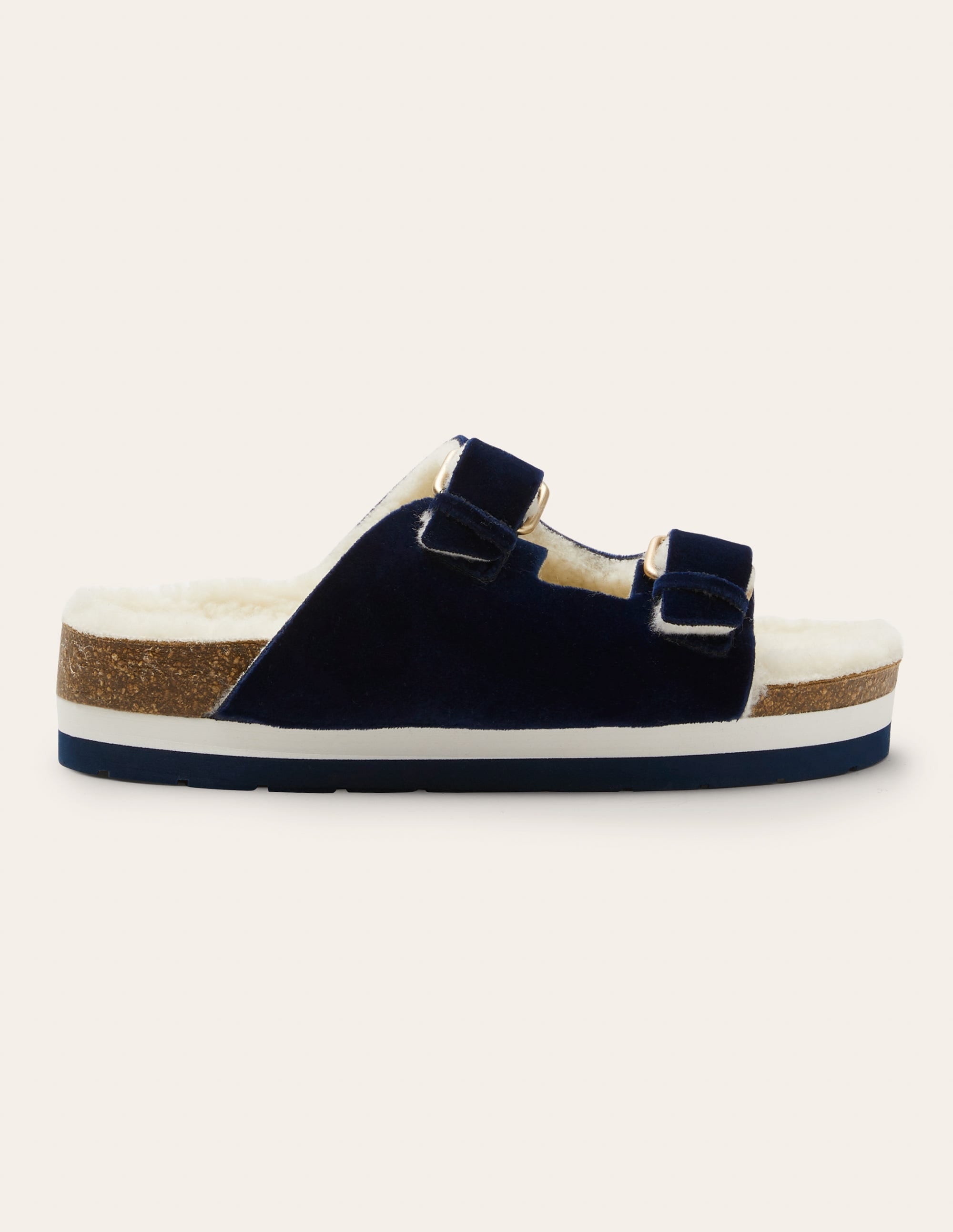 Cosy Slippers-Navy Velvet - Image 2