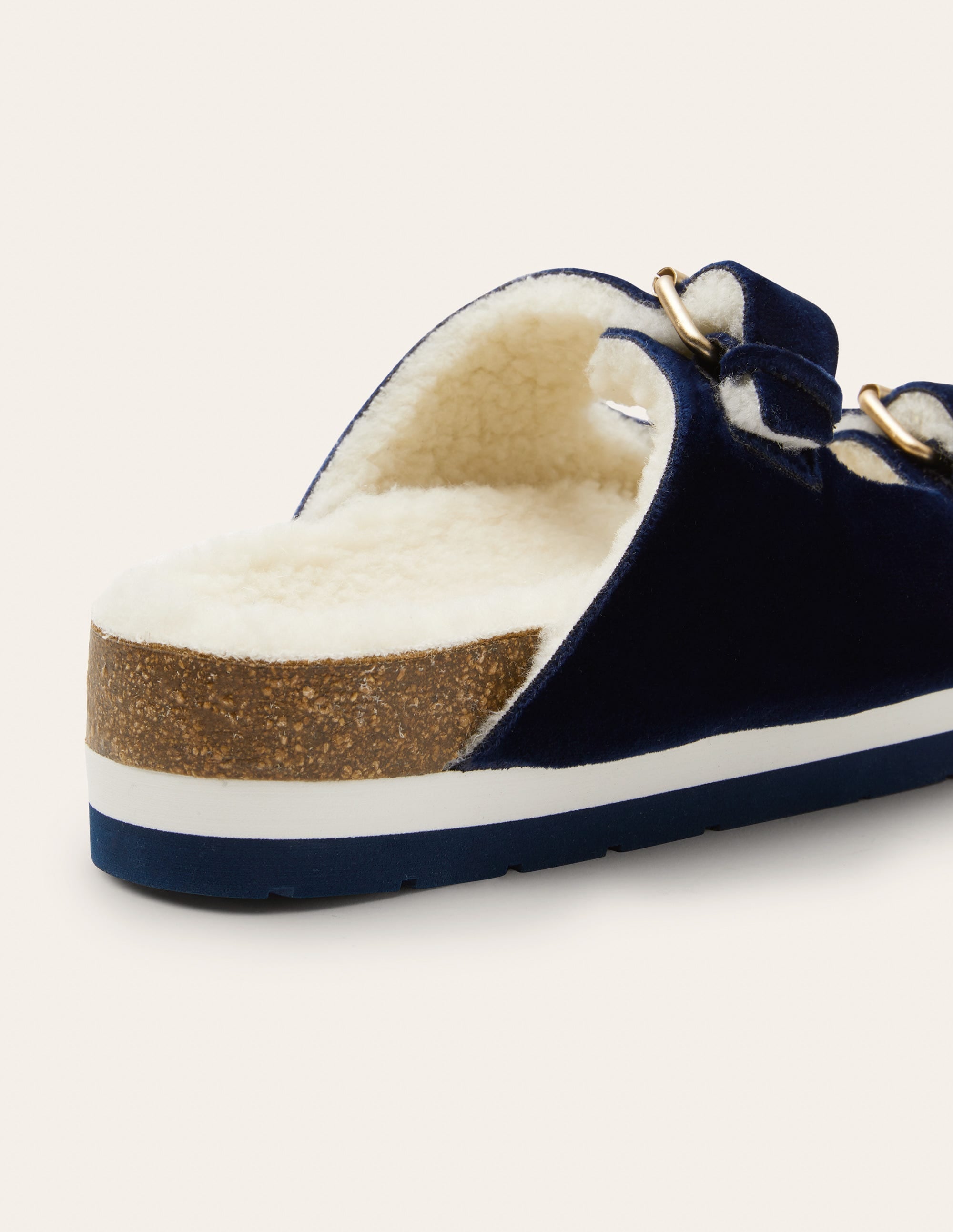 Cosy Slippers-Navy Velvet - Image 3