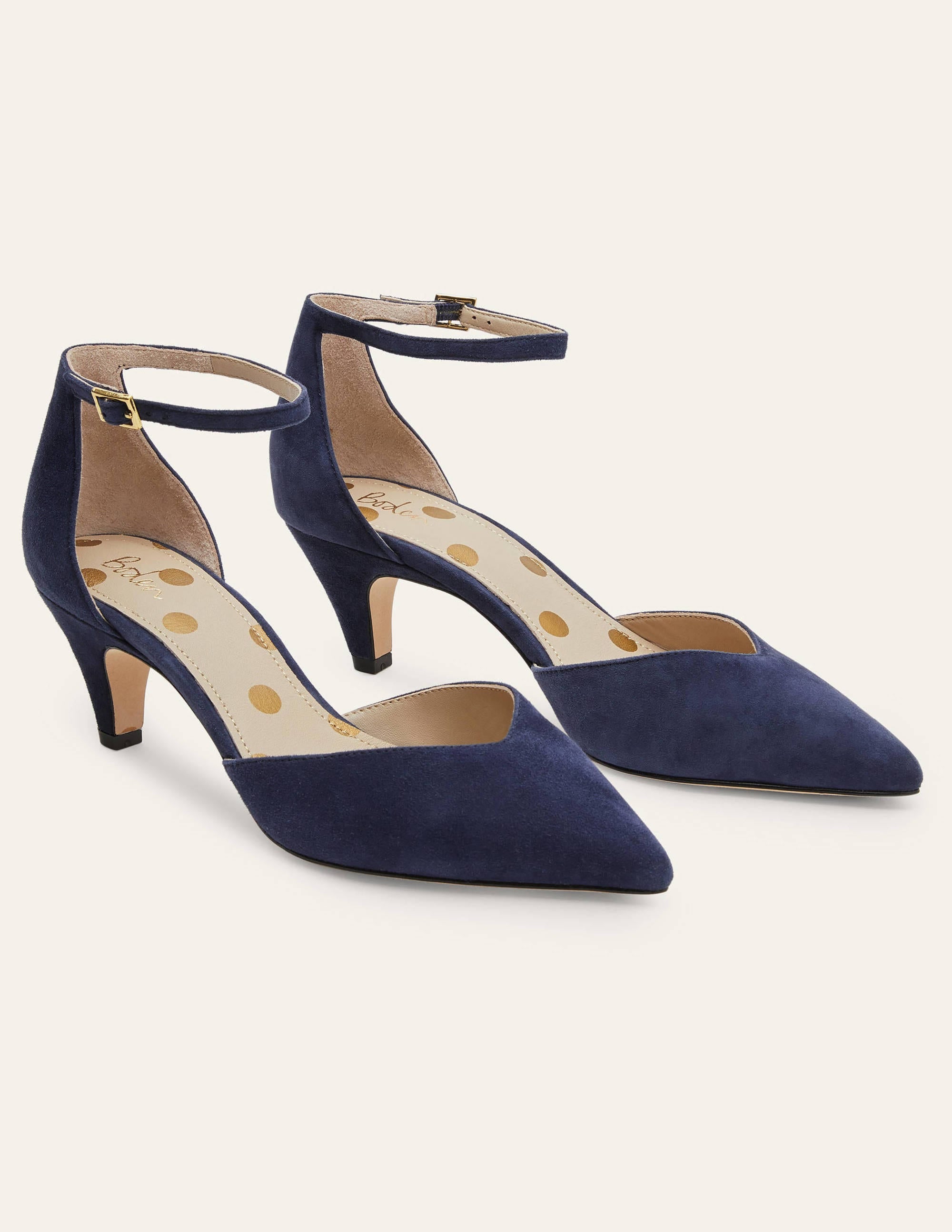 Ankle Strap Heels-Navy - Image 4