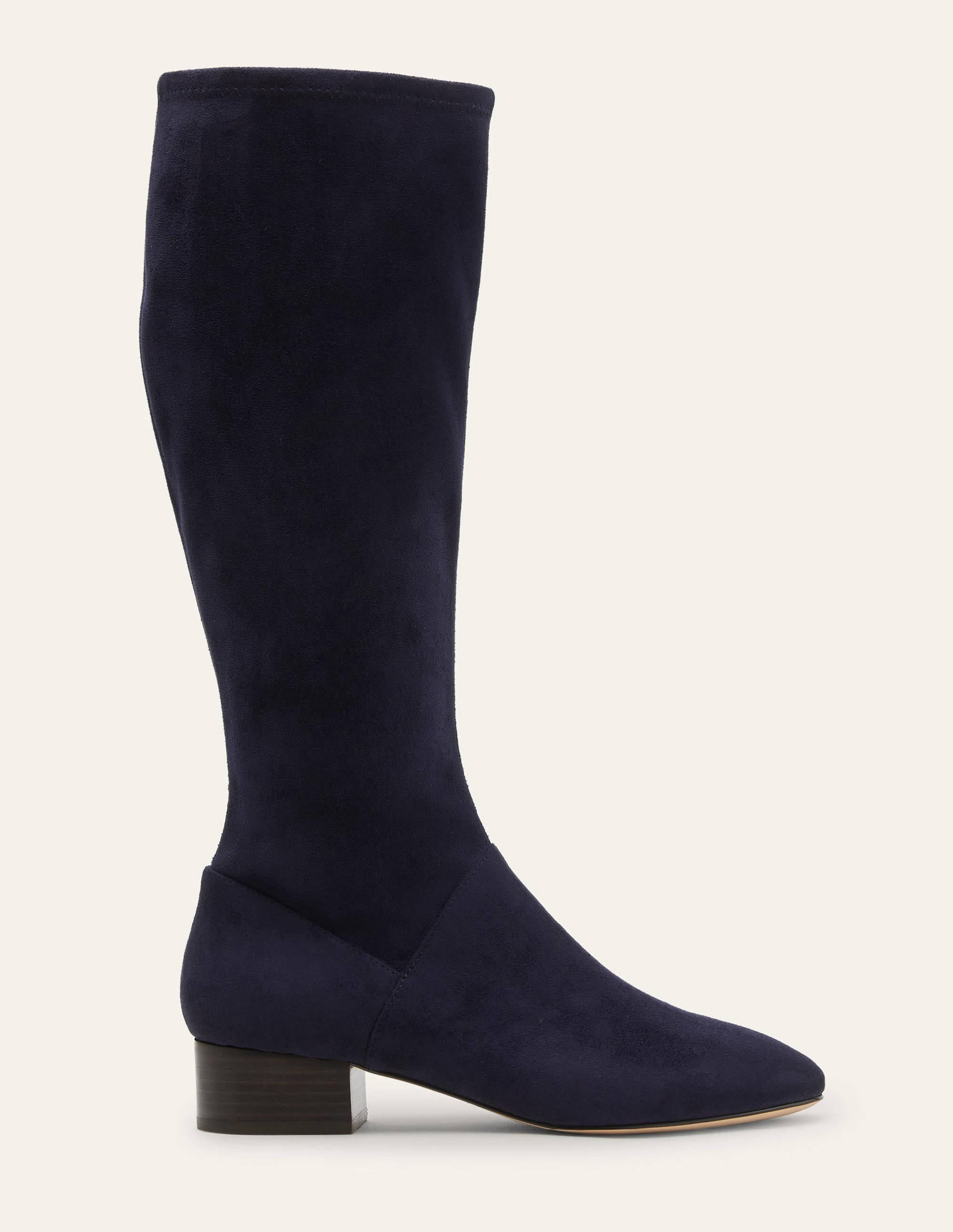 Flat Stretch Boots-Navy - Image 4