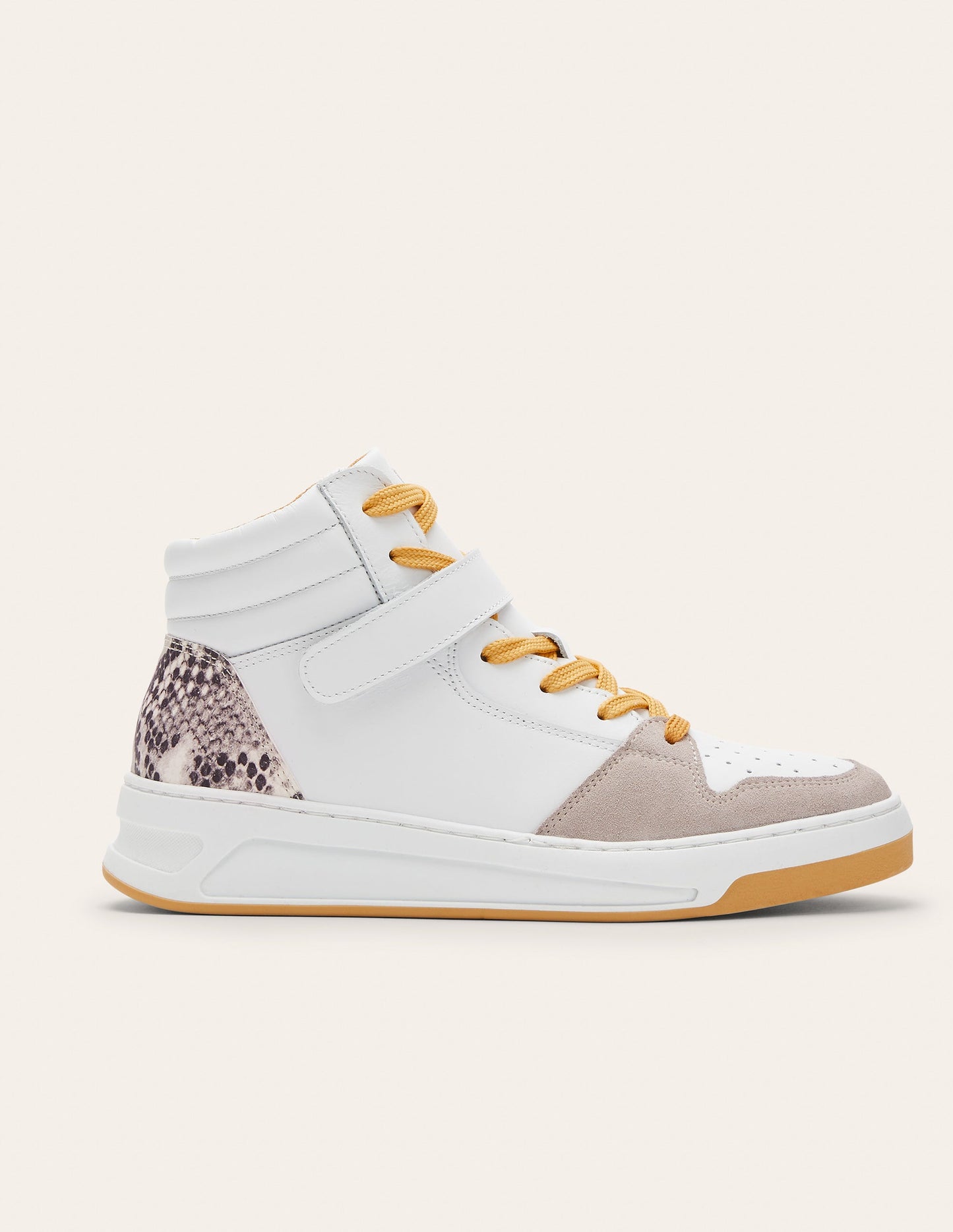Heather High Top Trainers-White/Snake