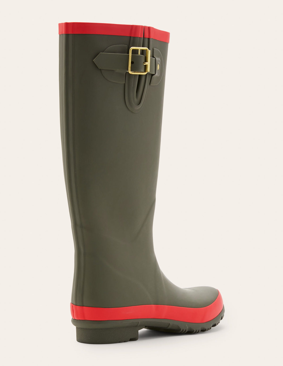Wellington Boots-Classic Khaki/Cherry Red-3