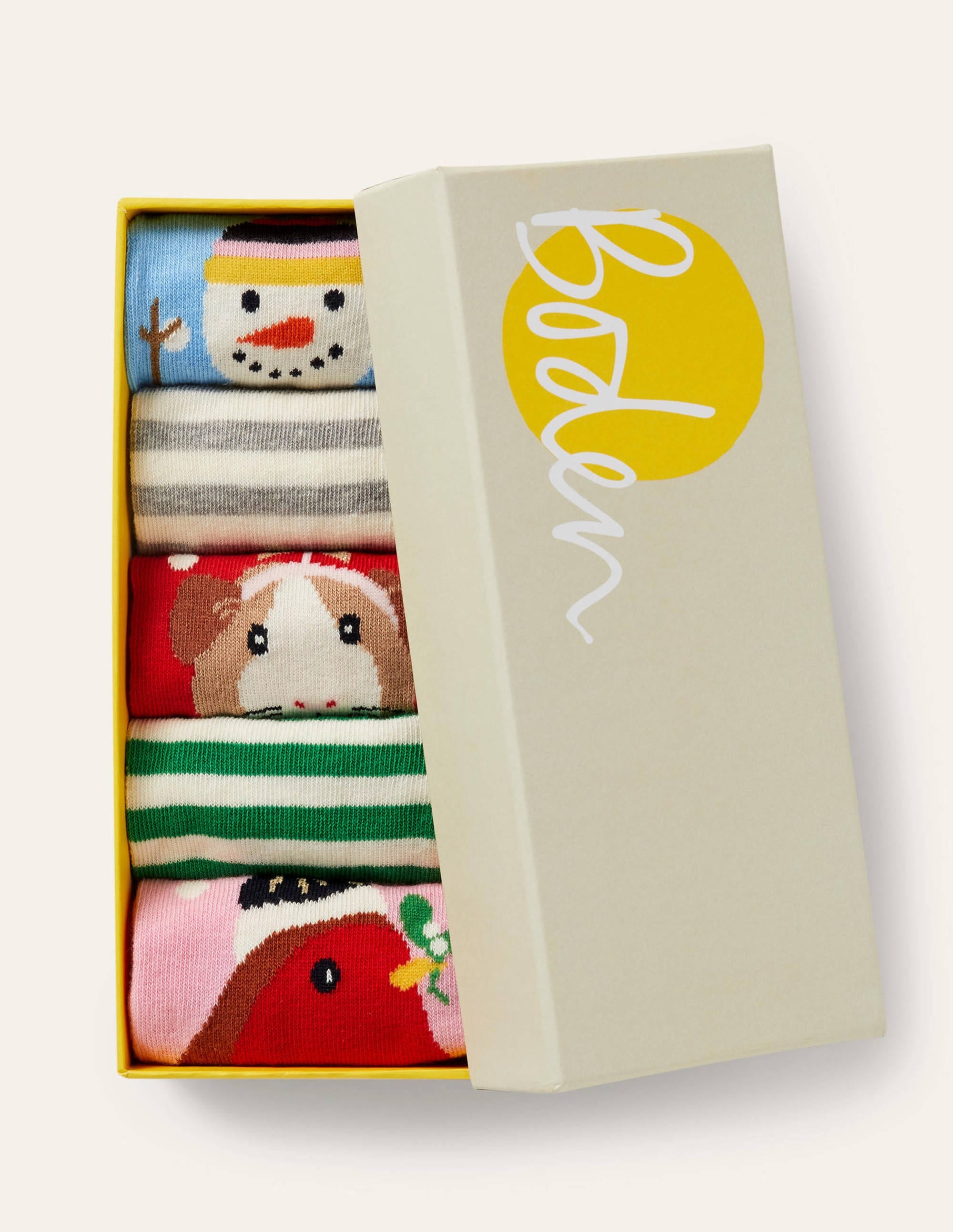 5-Pack Ankle Socks-Mini Me Festive - Image 2