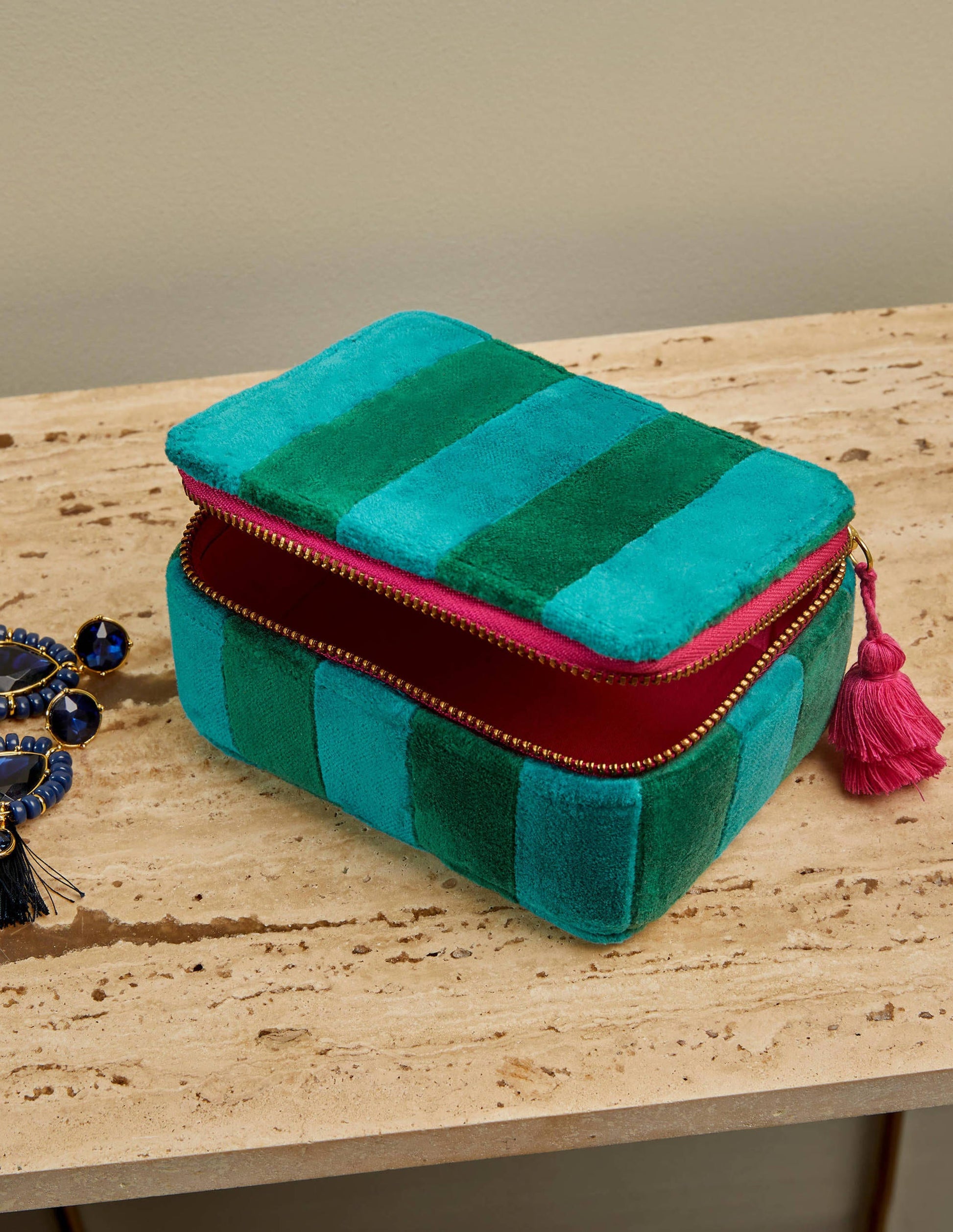 Velvet Trinket Box-Sail/Forest-1