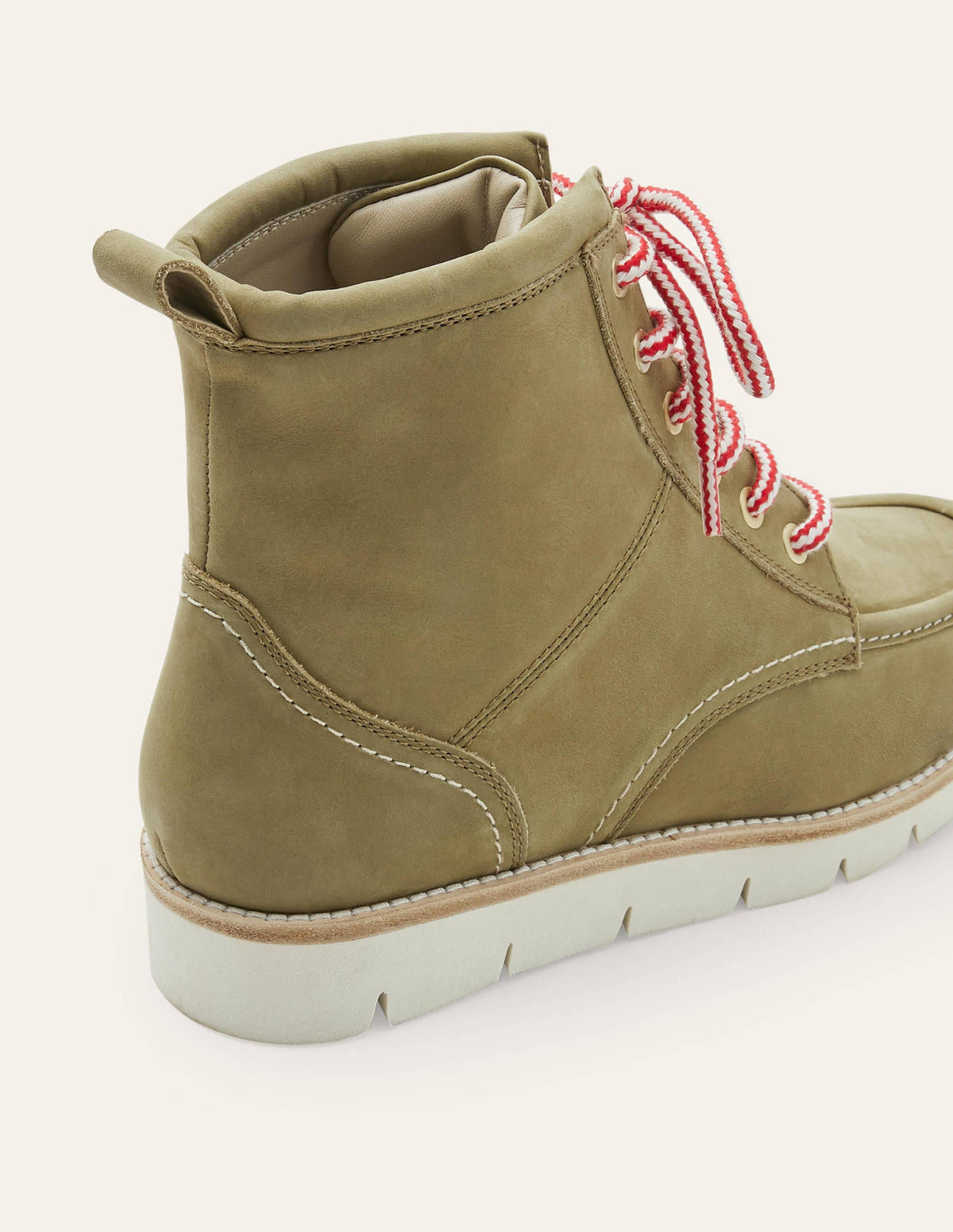 Seam Detail Lace-up Boots-Ground Ginger-4