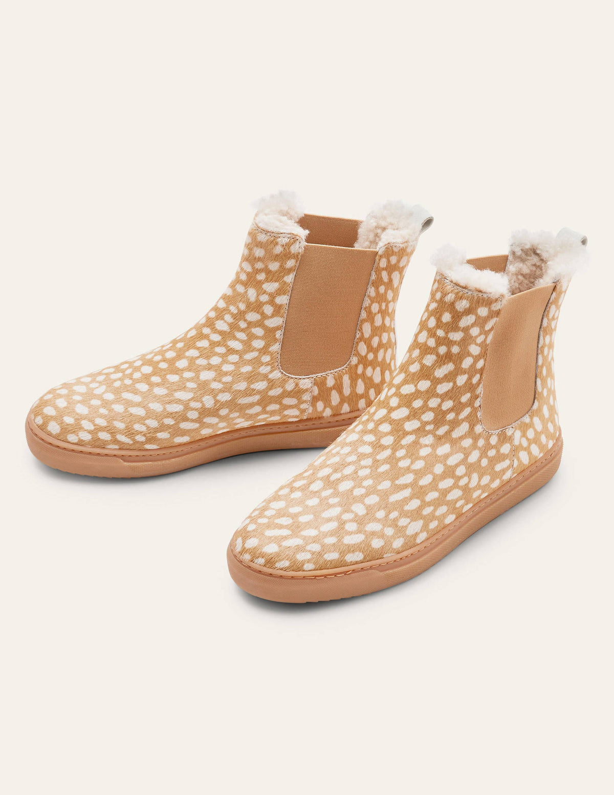Shearling Chelsea Boots-Deer - Image 3