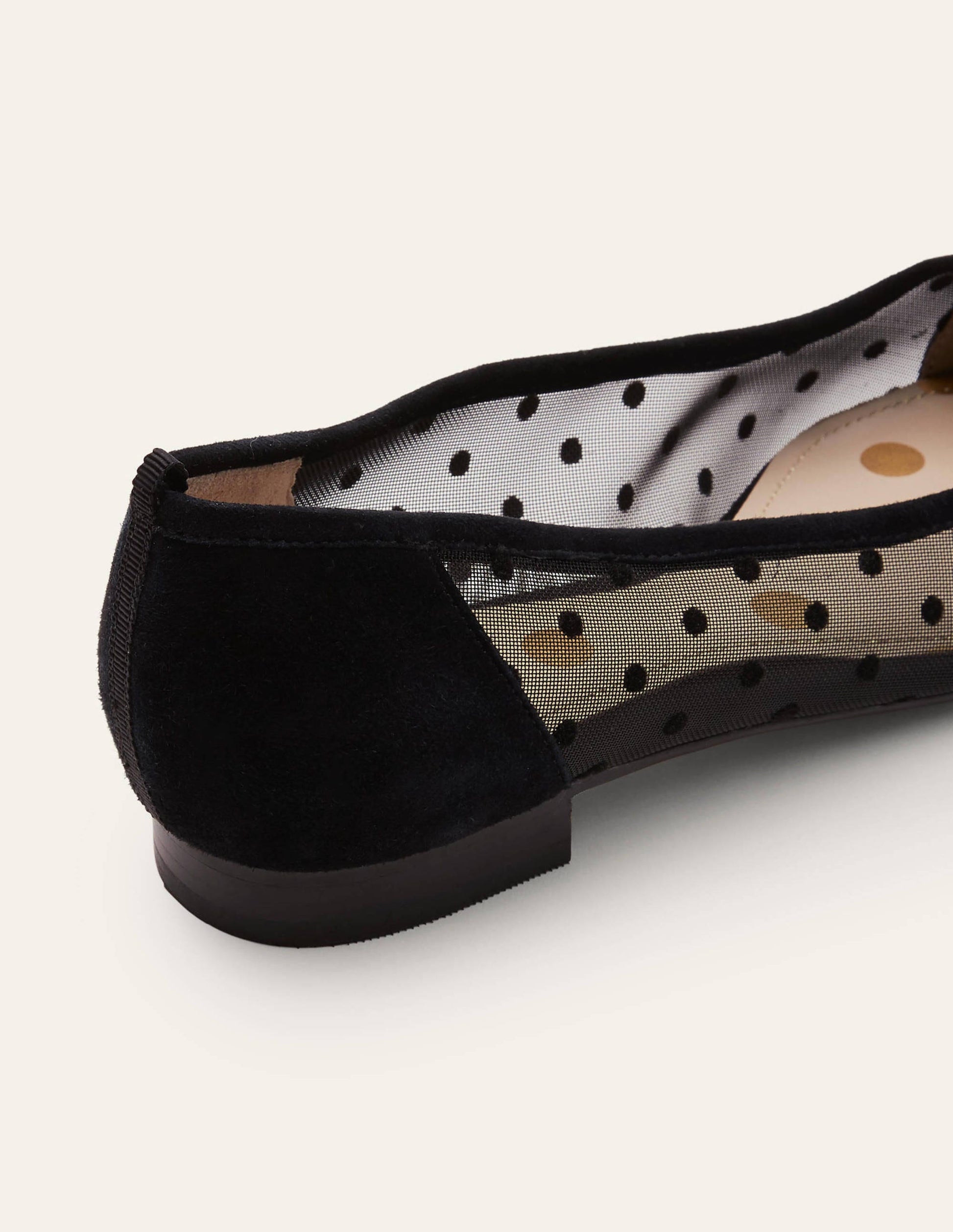 Mesh Detail Ballerina-Black-4