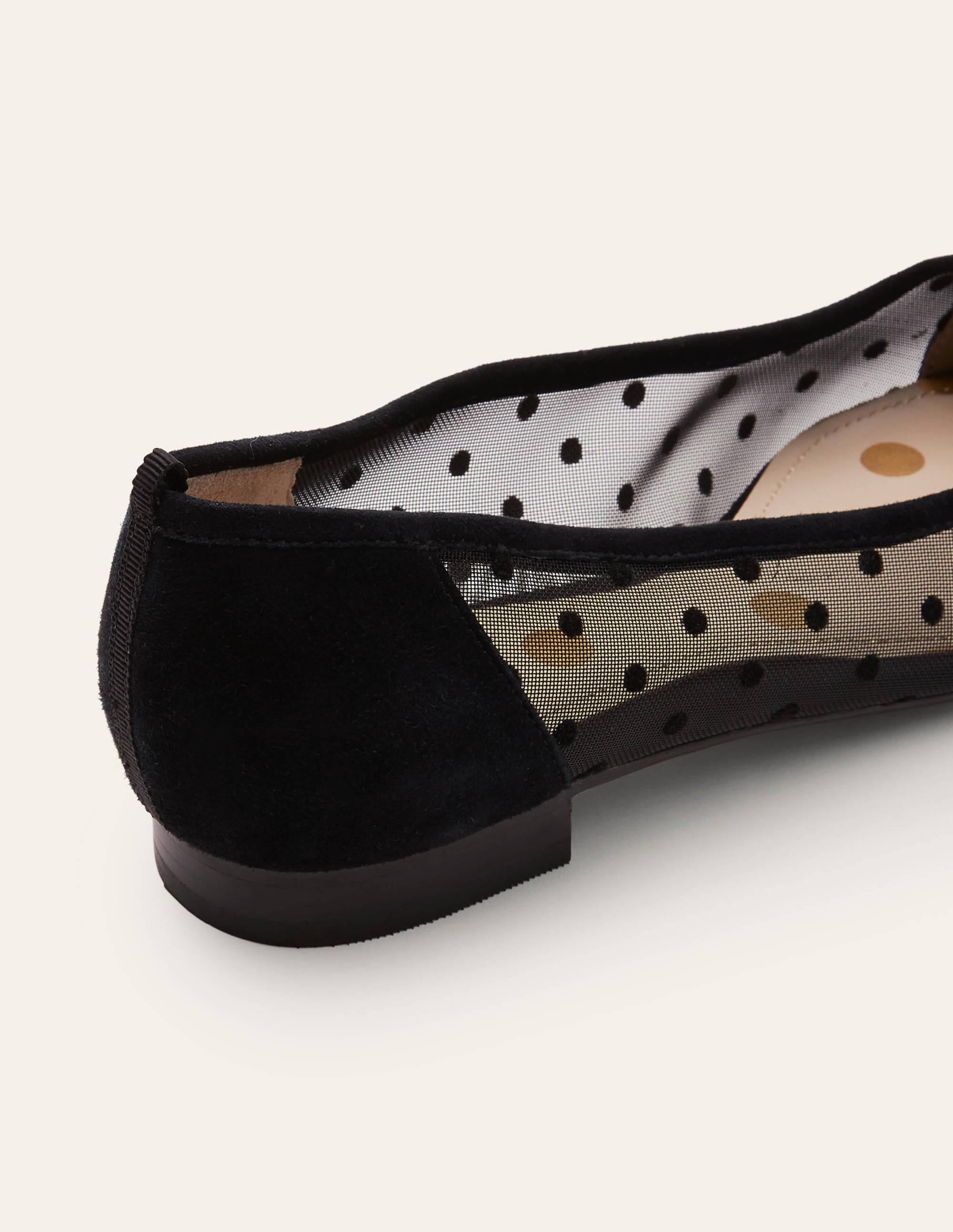 Mesh Detail Ballerina-Black - Image 4