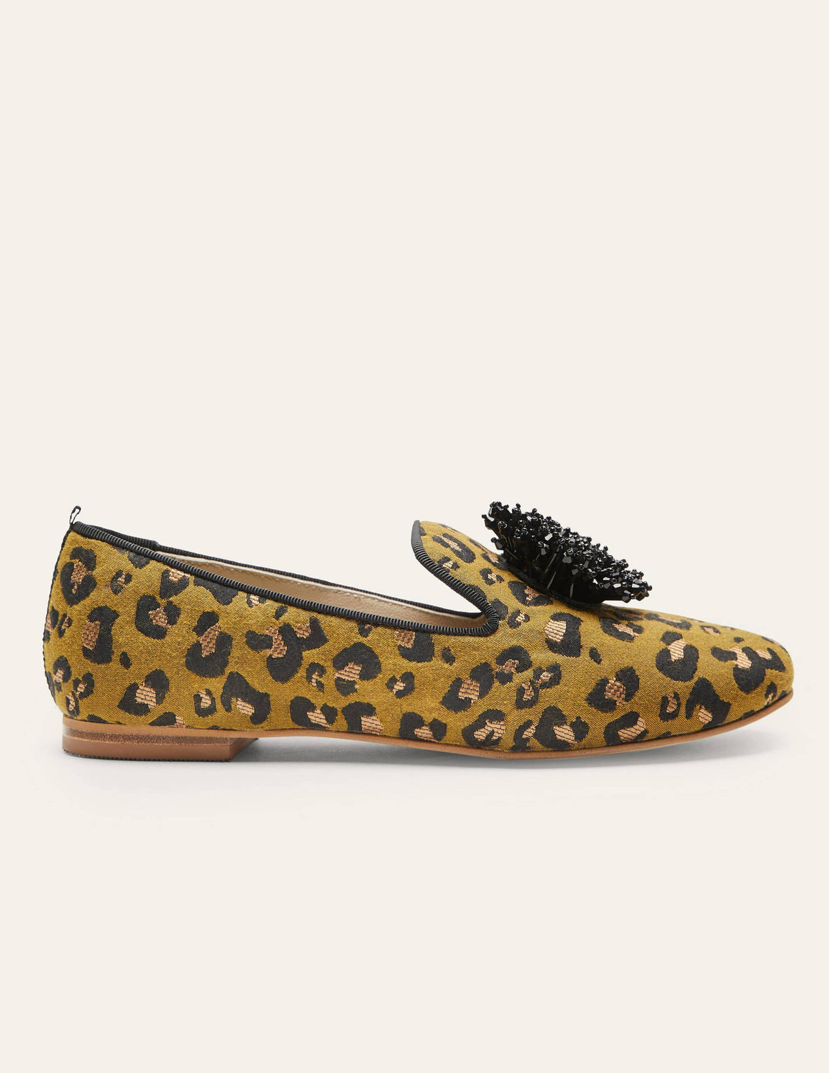 Gabriella Embellished Loafers-Metallic Jacquard Leopard-2