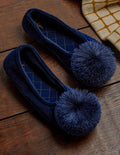 Pompom Slipper-Navy