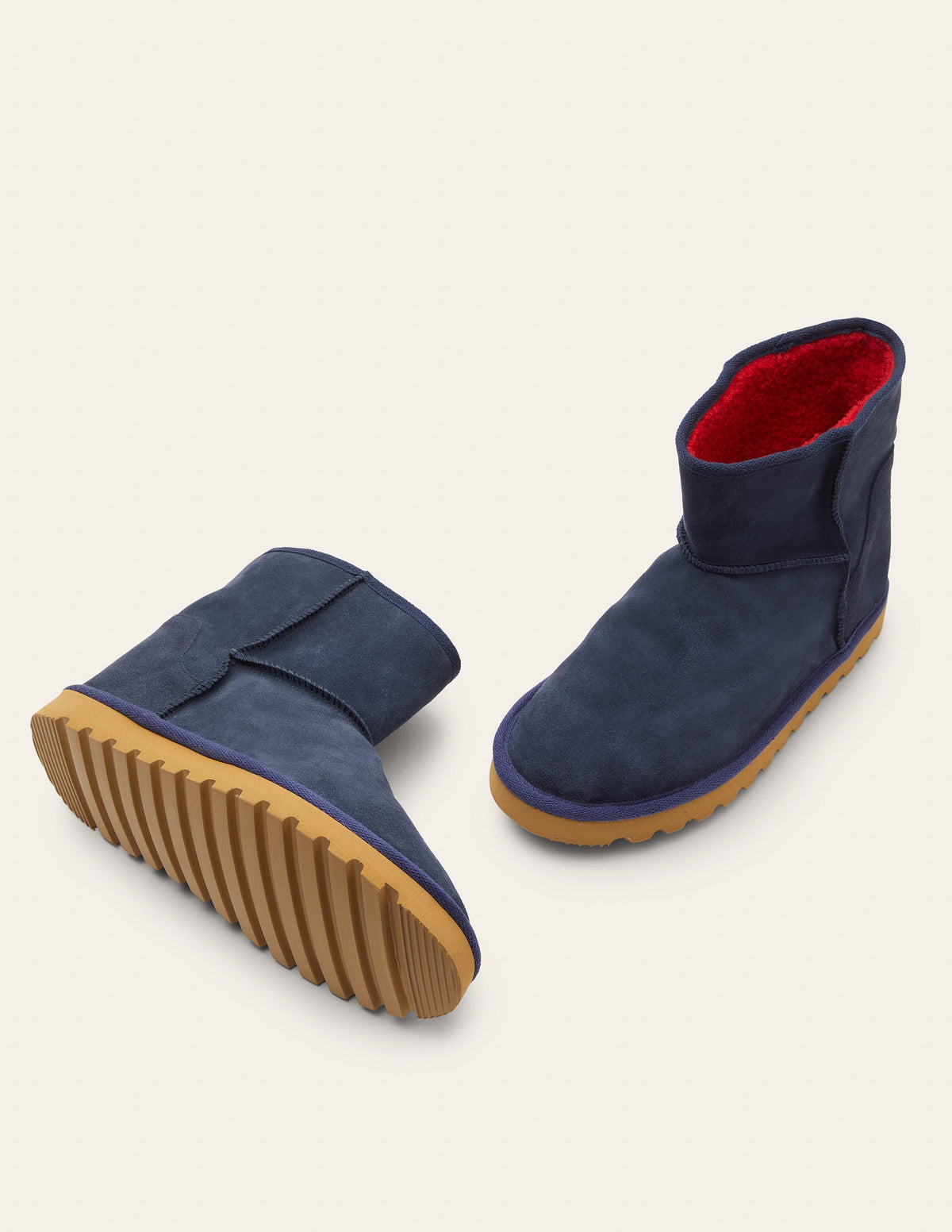 Borg Lined Boots-Navy - Image 3