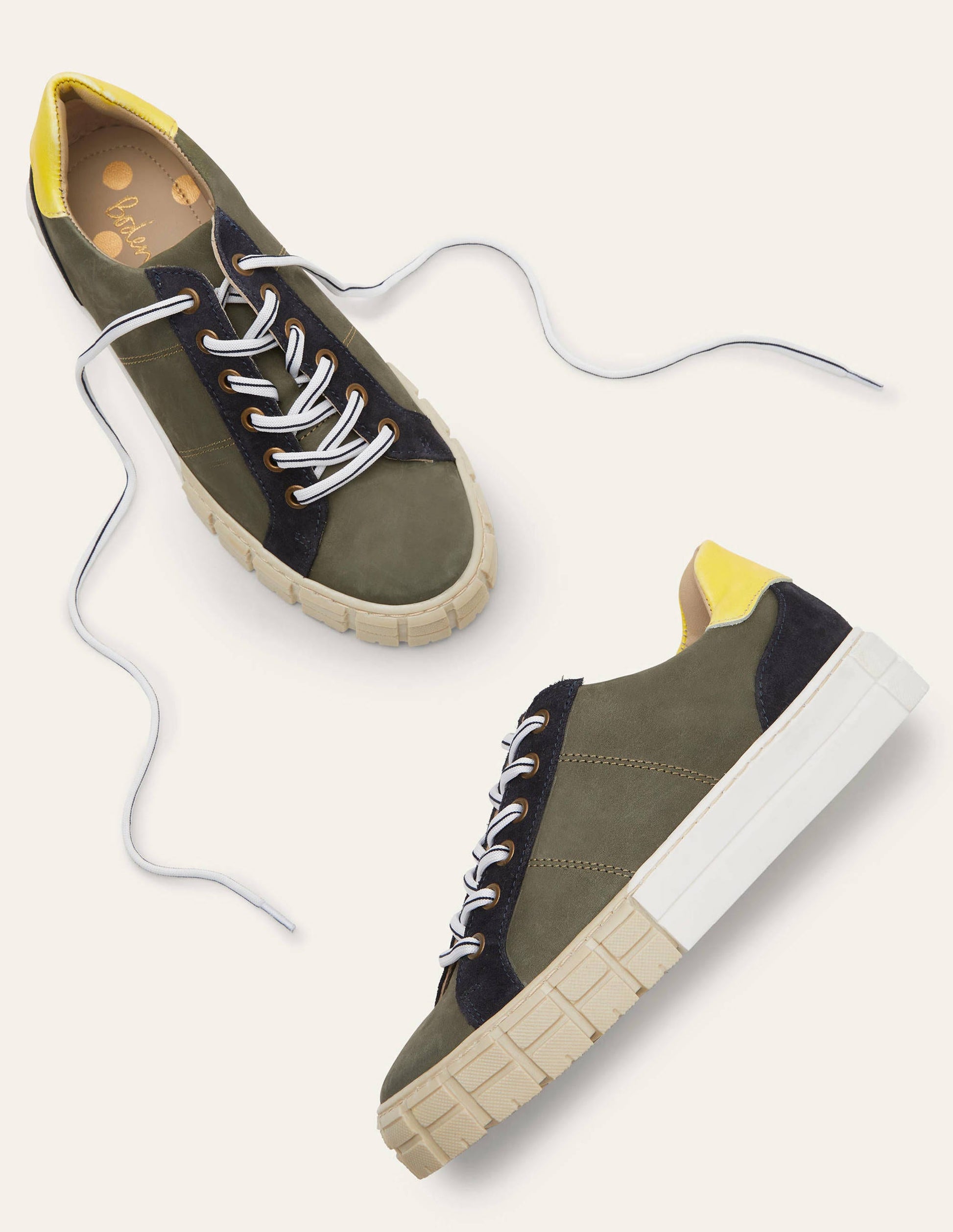 Pippa Layered Sole Trainers-Alder/Navy-4