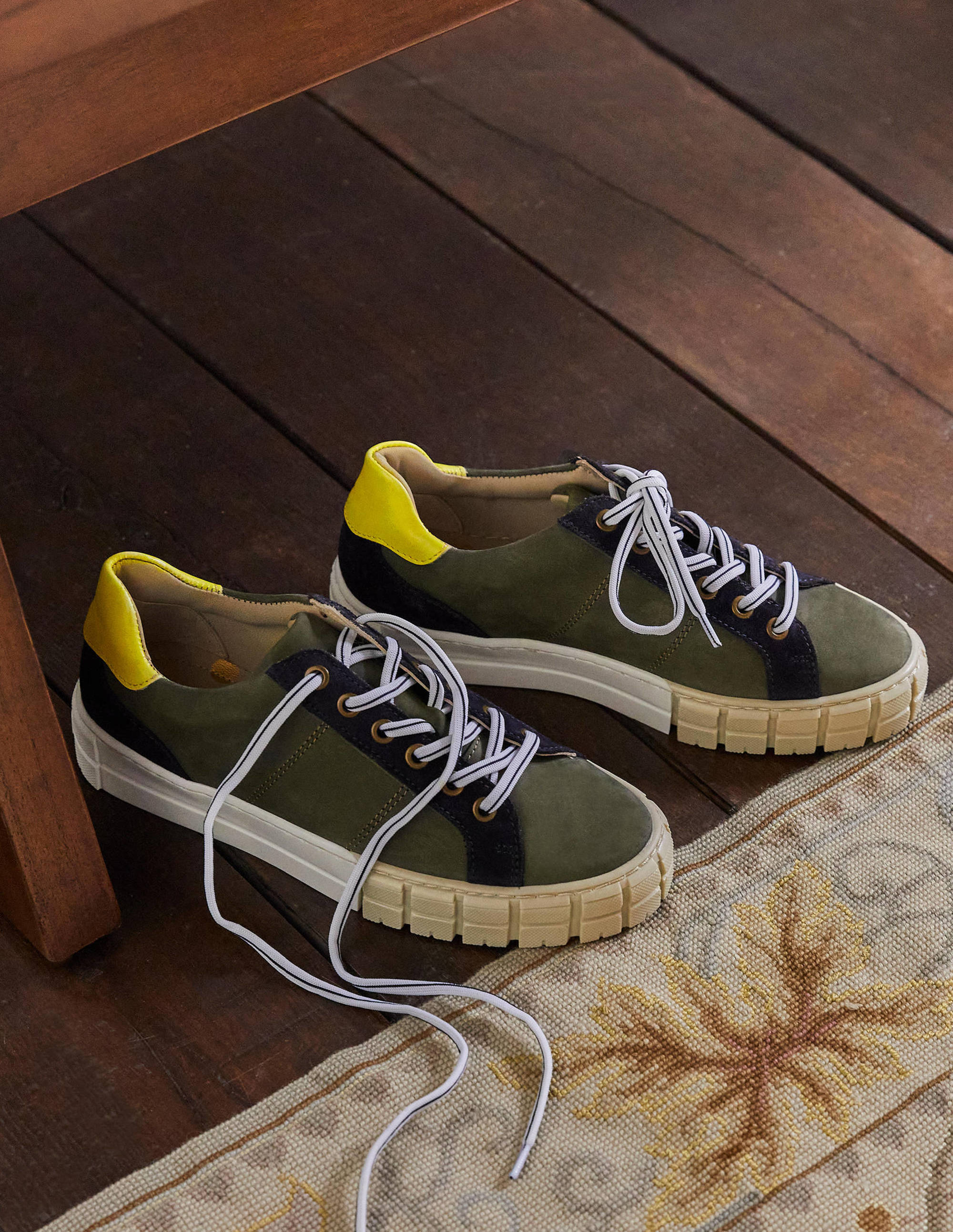 Pippa Layered Sole Trainers-Alder/Navy - Image 1