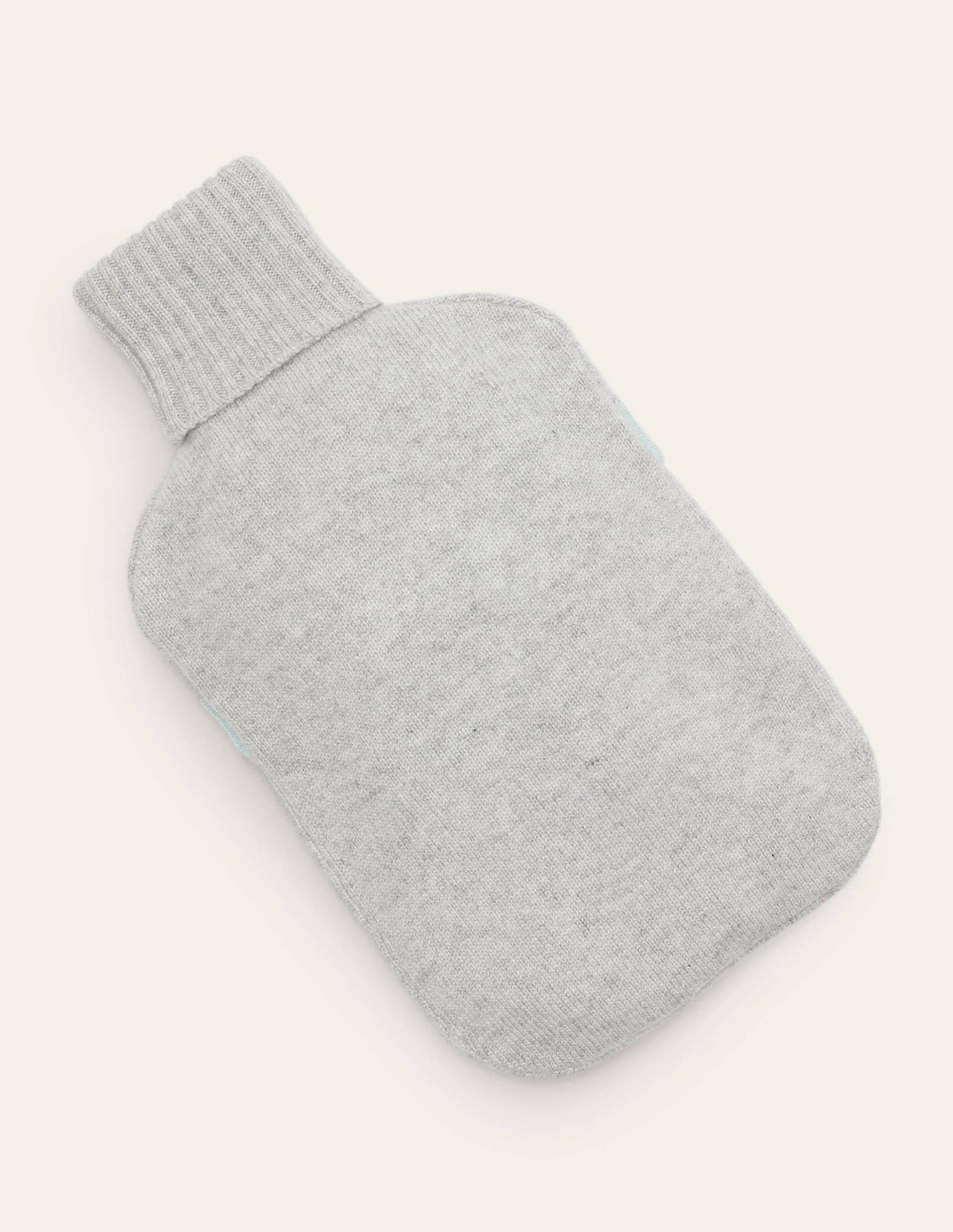 Cashmere Hot Water Bottle-Grey Marl/Fresh Water - Image 1