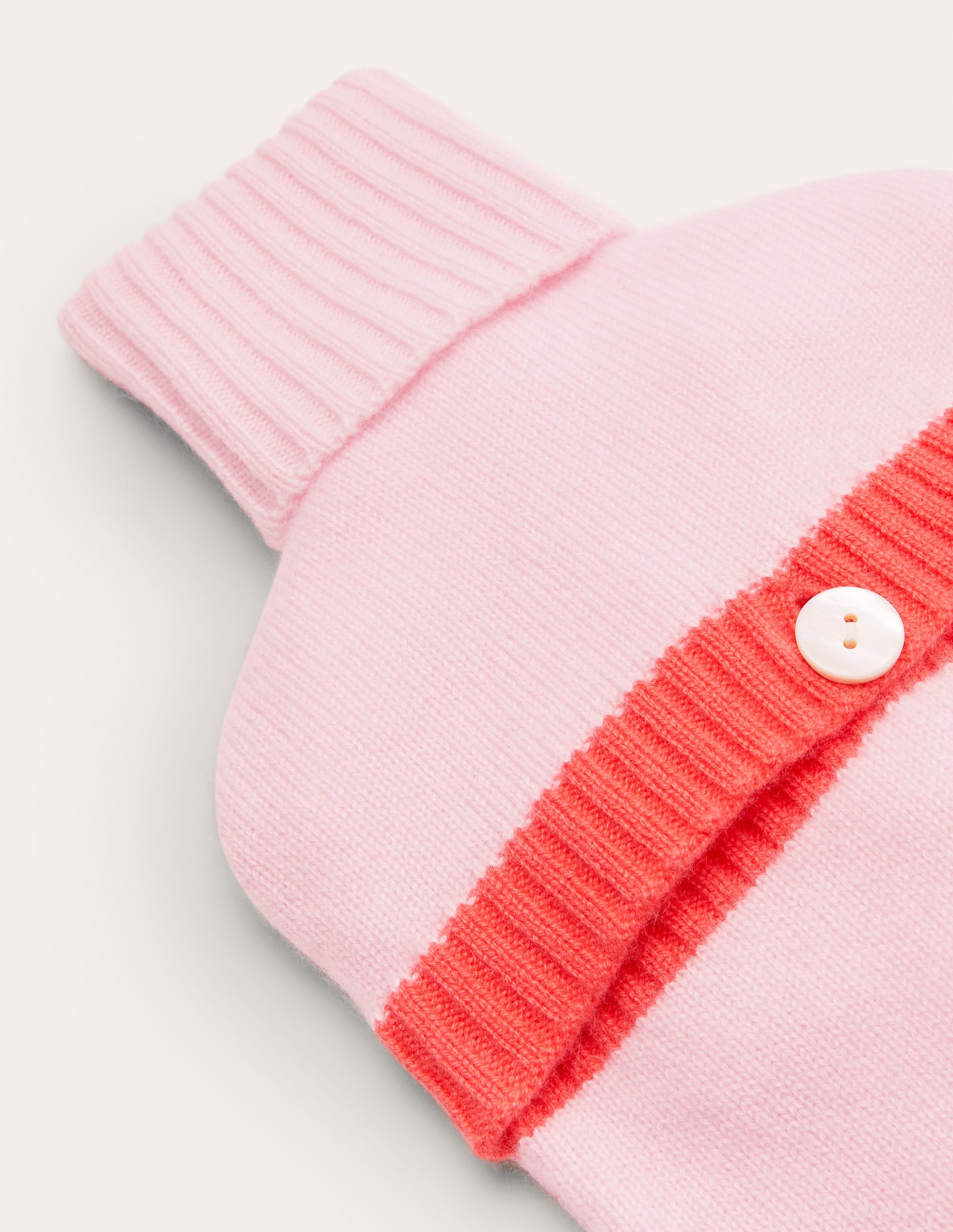 Cashmere Hot Water Bottle-Milkshake/Coral Crush - Image 2