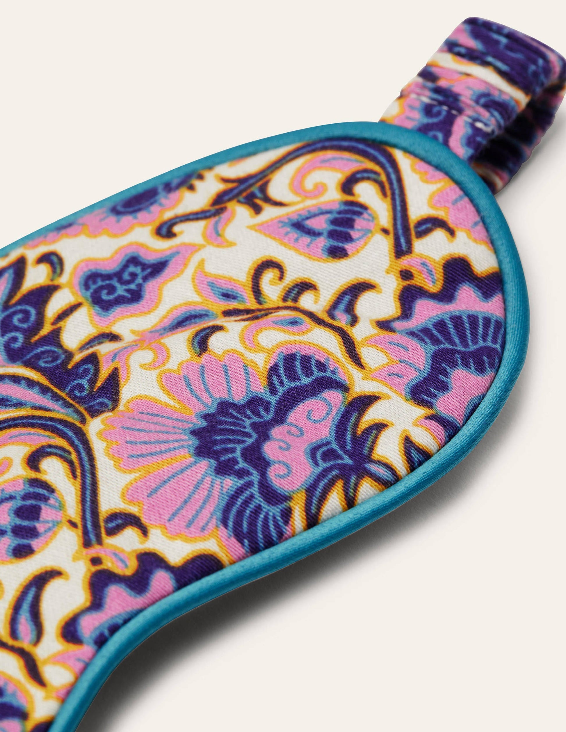 Printed Eye Mask-Ivory, Rich Floral-2