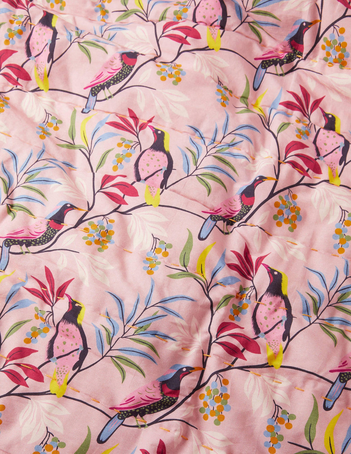 Velvet Throw-Milkshake, Berry Bird-2