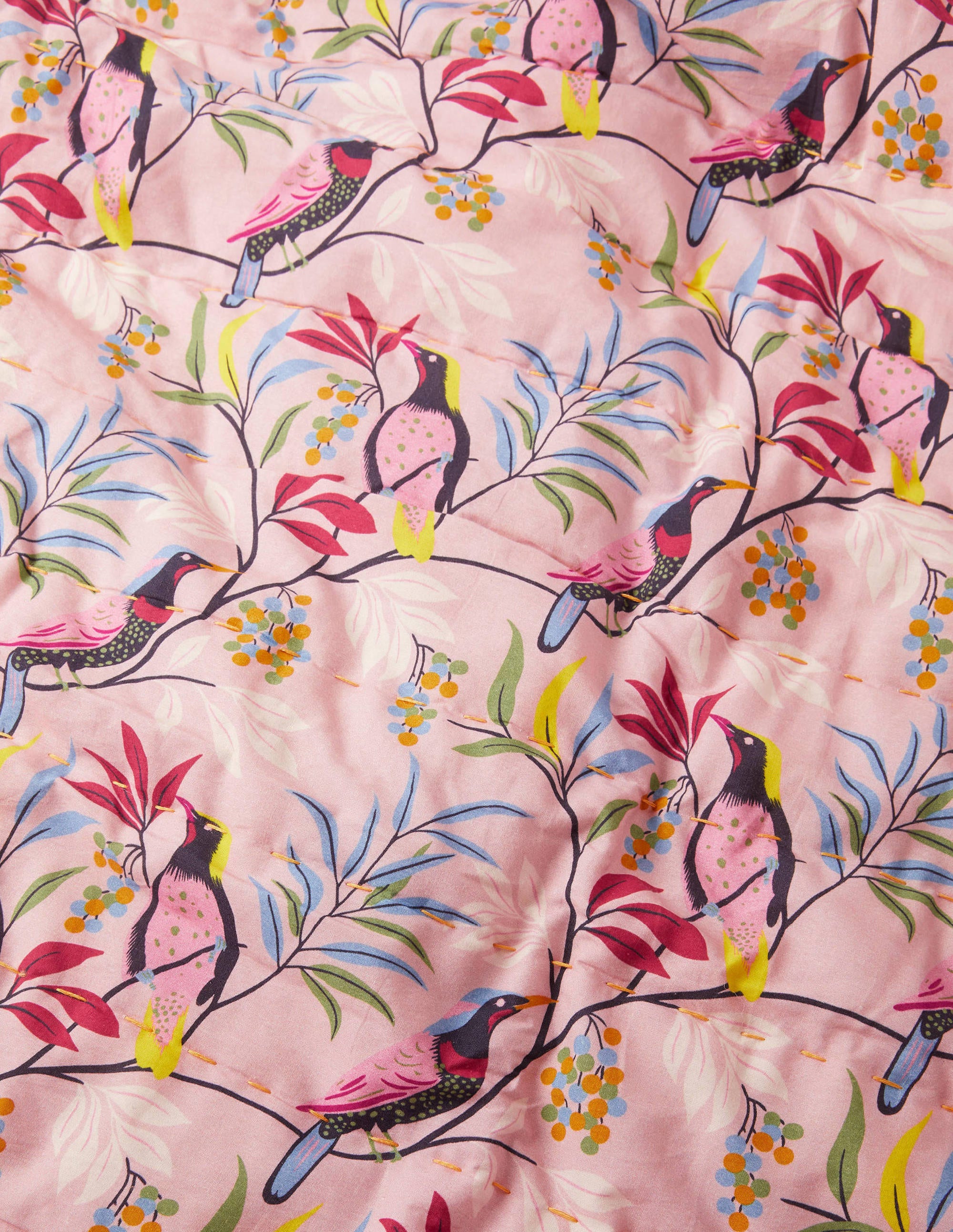 Velvet Throw-Milkshake, Berry Bird - Image 2