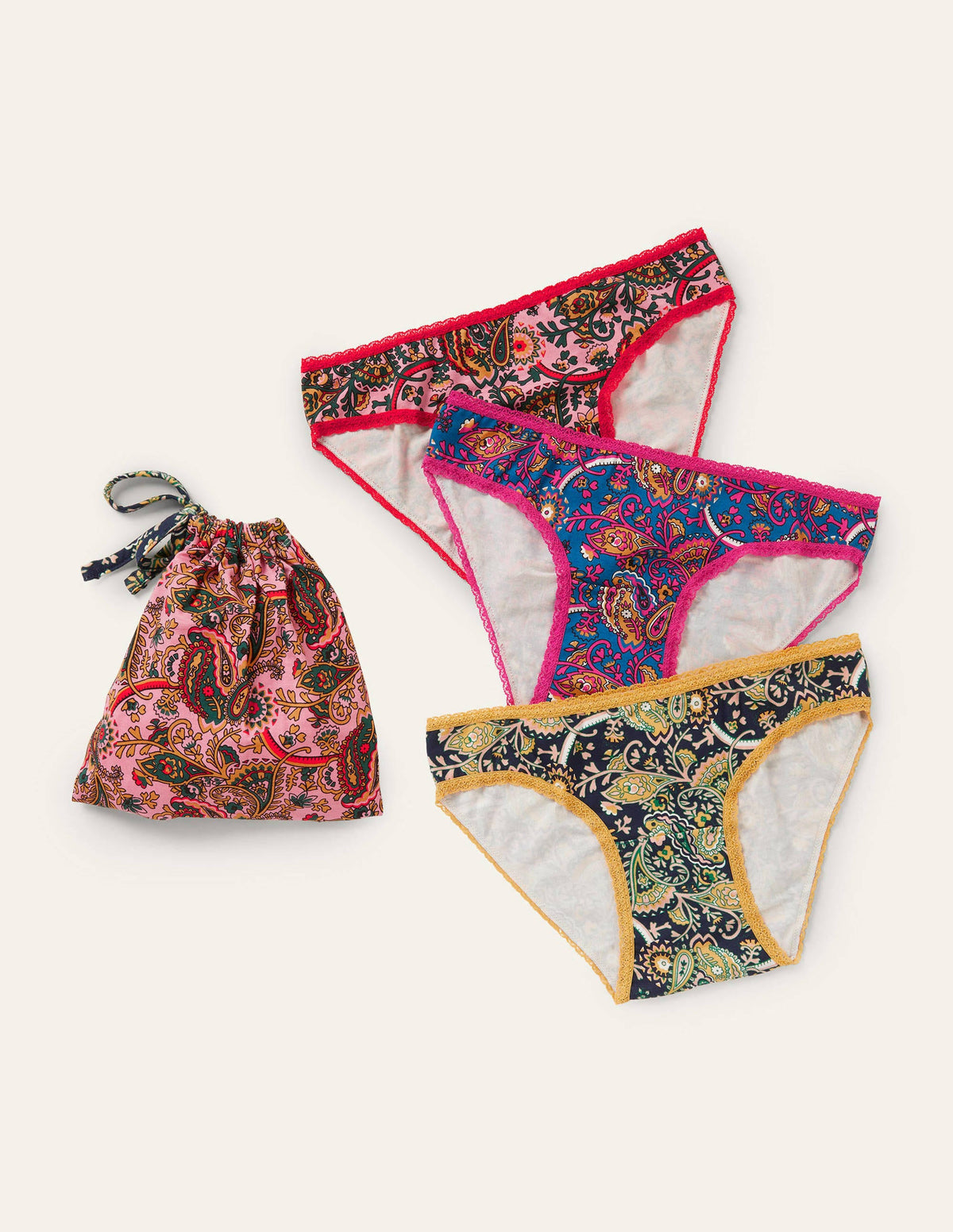 Three Pack Knickers-Paisley - Image 1