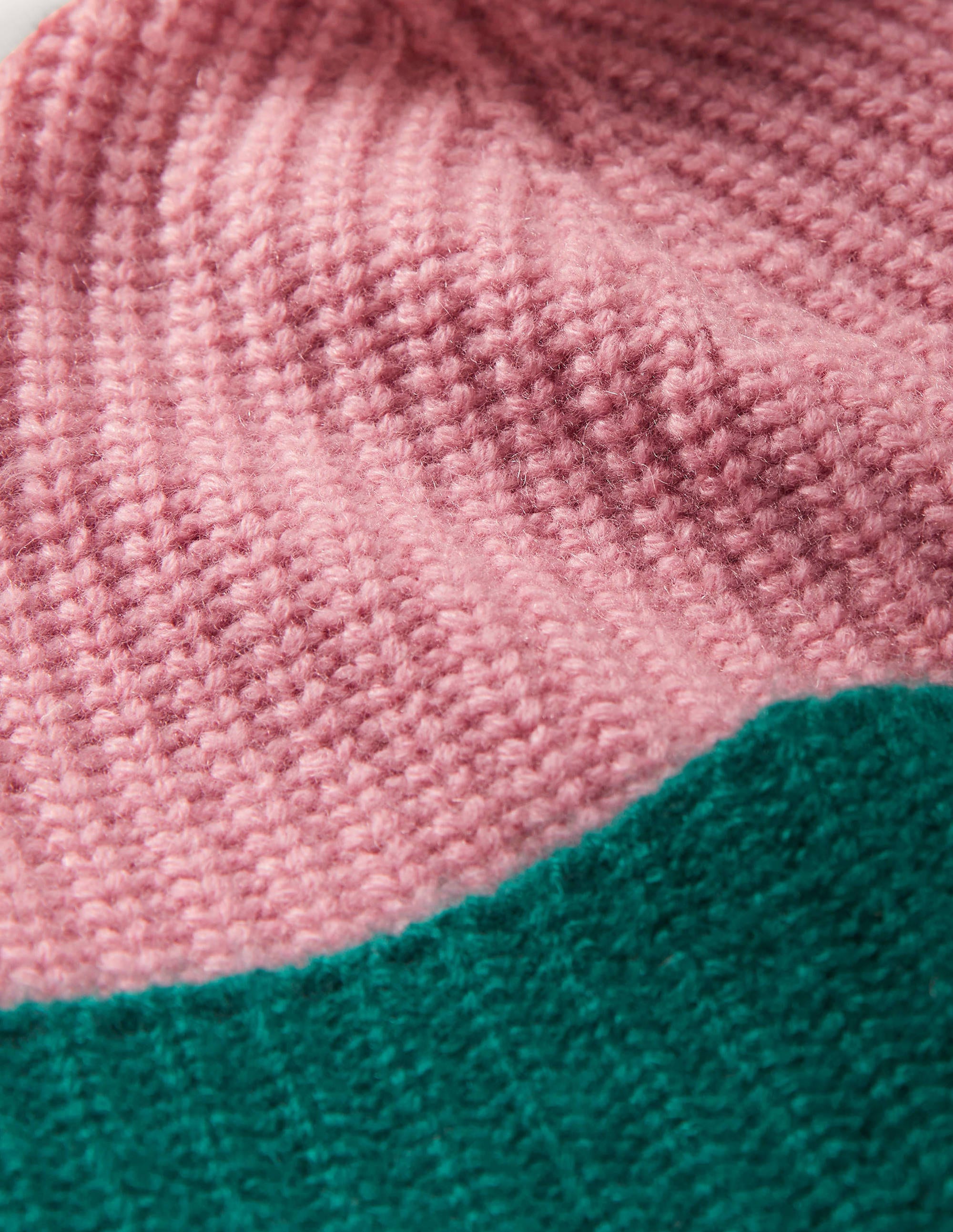 Colourblock Cashmere Hat-Wasp/Formica/Deep Forest - Image 2