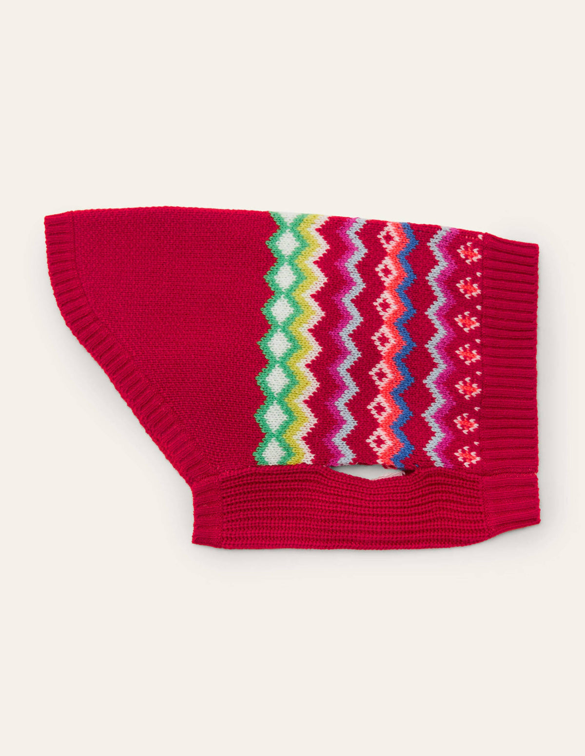 Dog Fair Isle Jumper-Rockabilly Red - Image 1