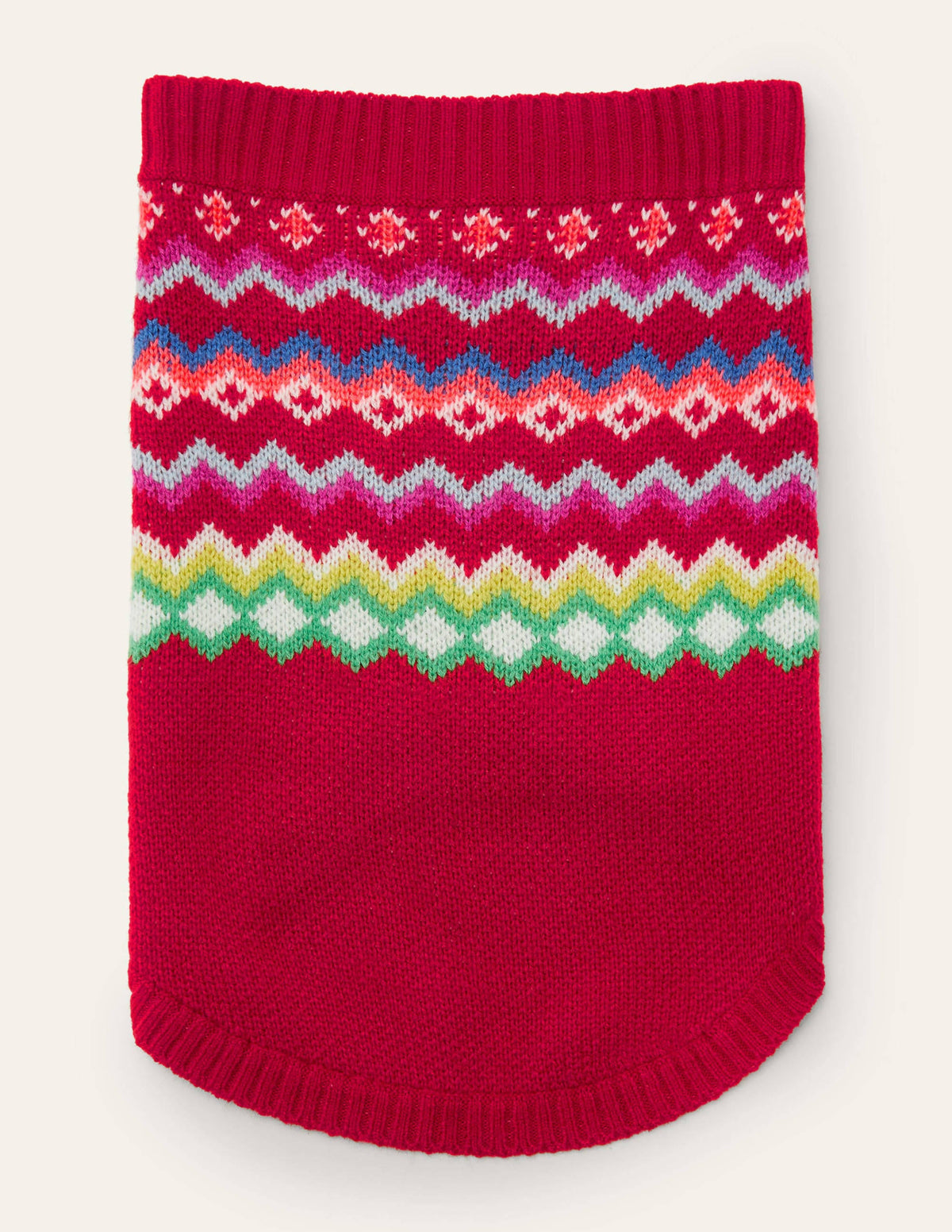 Dog Fair Isle Jumper-Rockabilly Red - Image 2