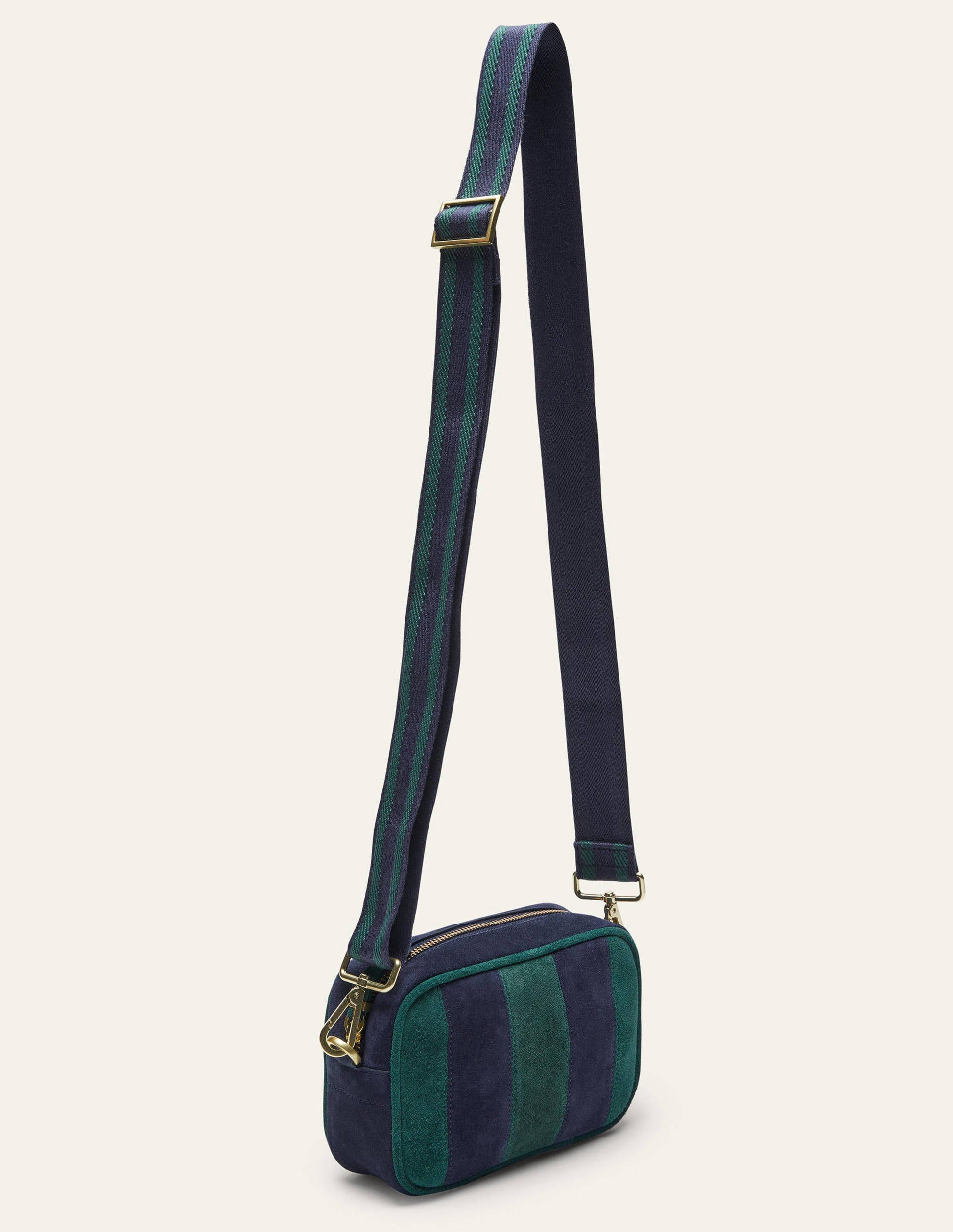 Leather Crossbody Bag-Navy-2