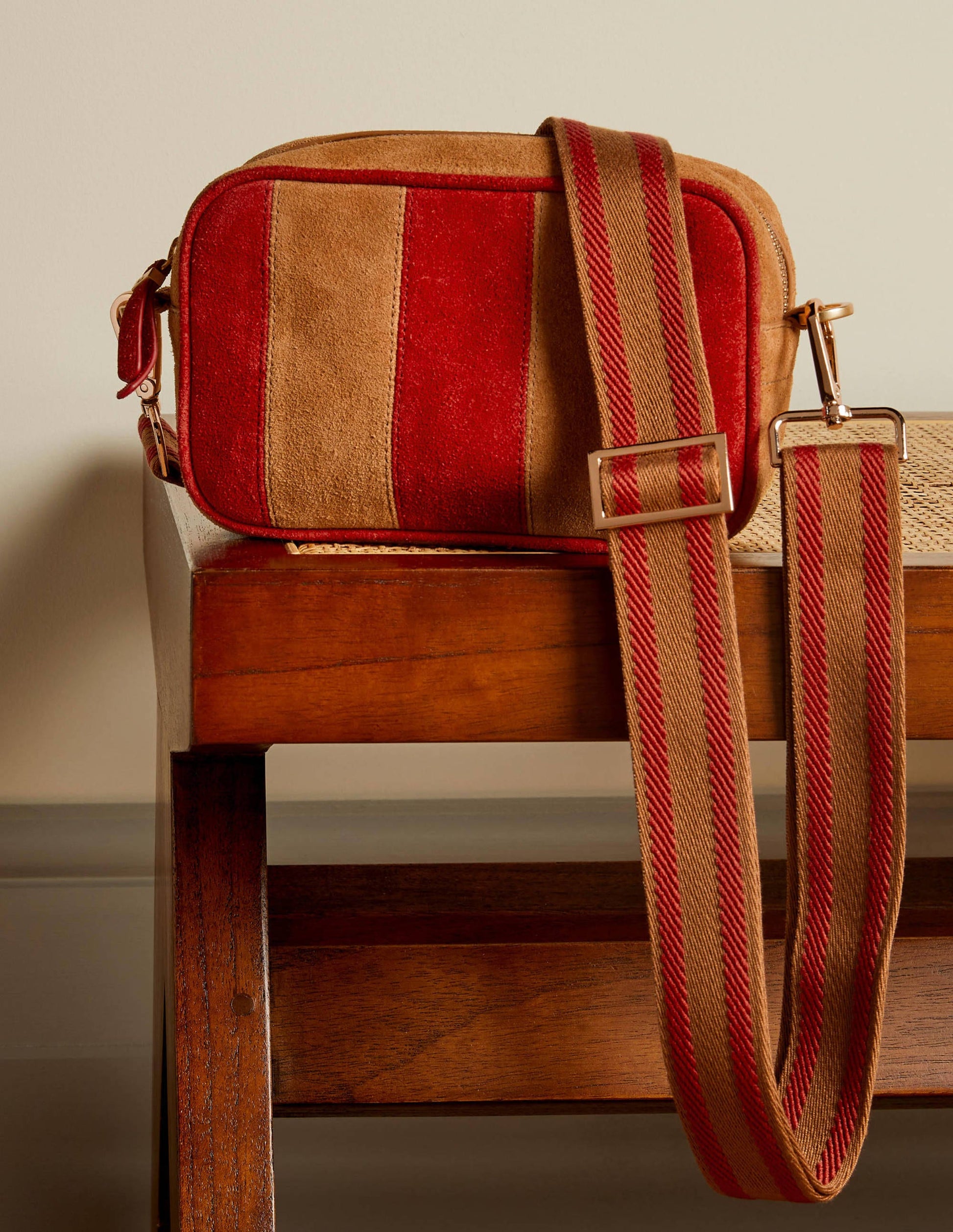 Leather Crossbody Bag-Tan-1