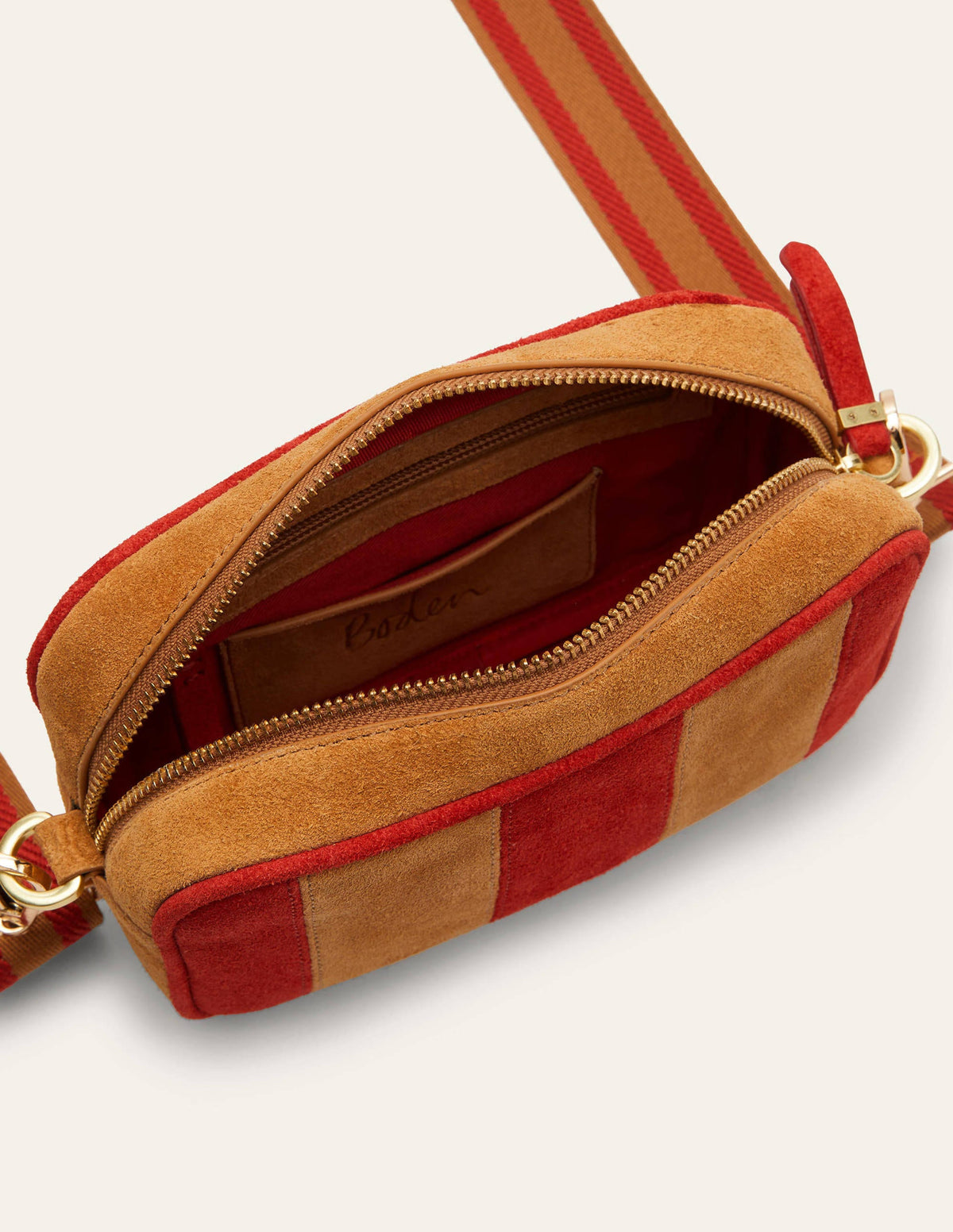 Leather Crossbody Bag-Tan - Image 3