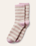 Cashmere Bed Socks-Rope/Ivory/Milkshake