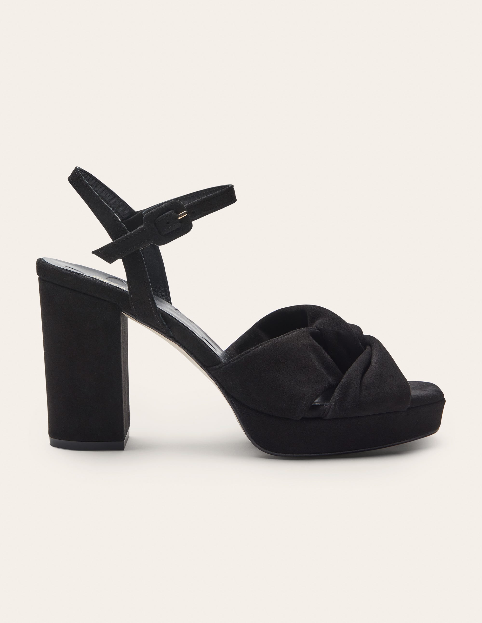 Twist-Front Heeled Platforms-Black - Image 2