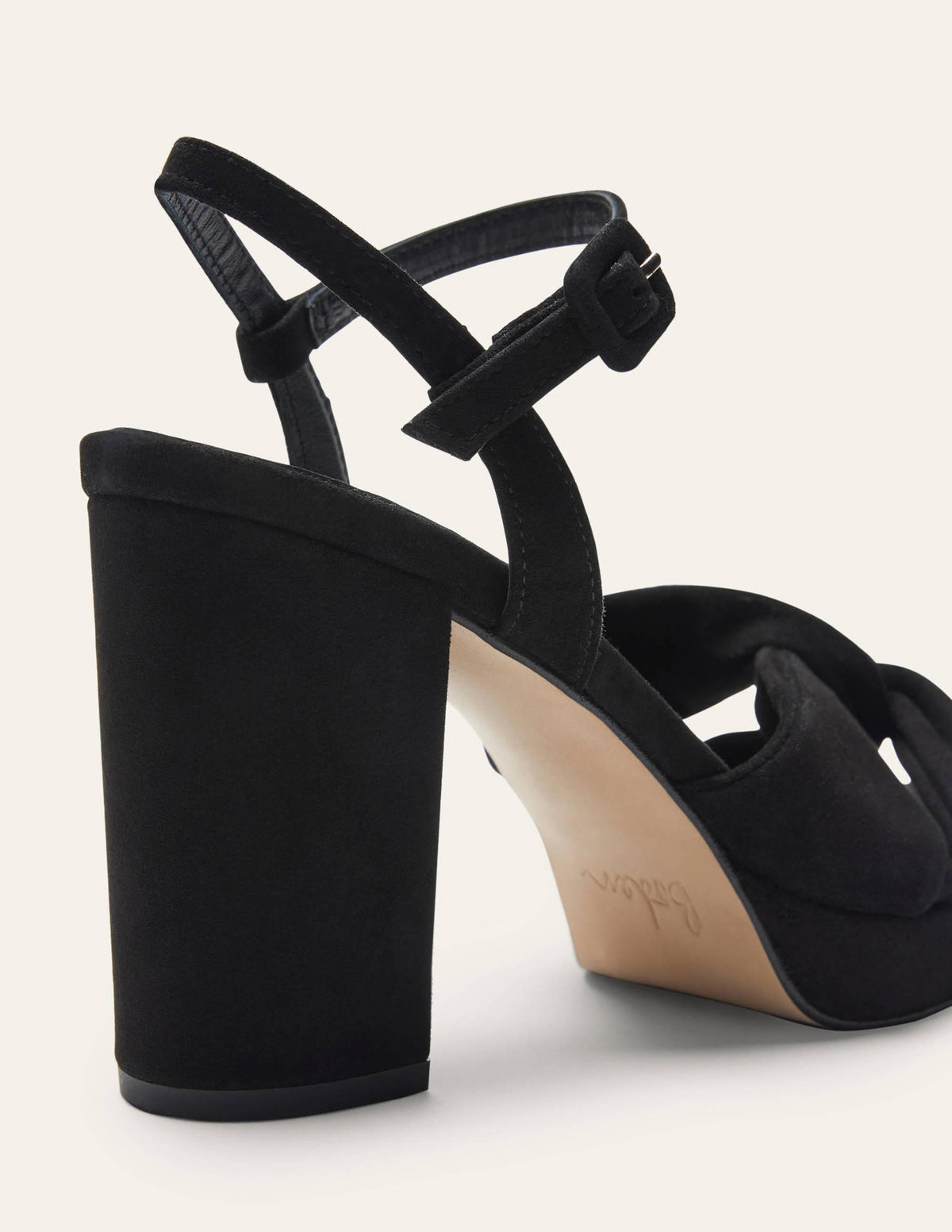 Twist-Front Heeled Platforms-Black-3