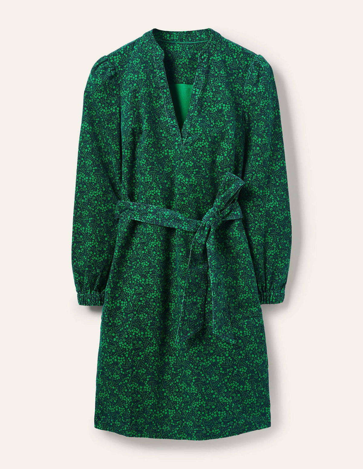 Esmeralda Tie Waist Dress-French Navy, Enchanting Forest-5
