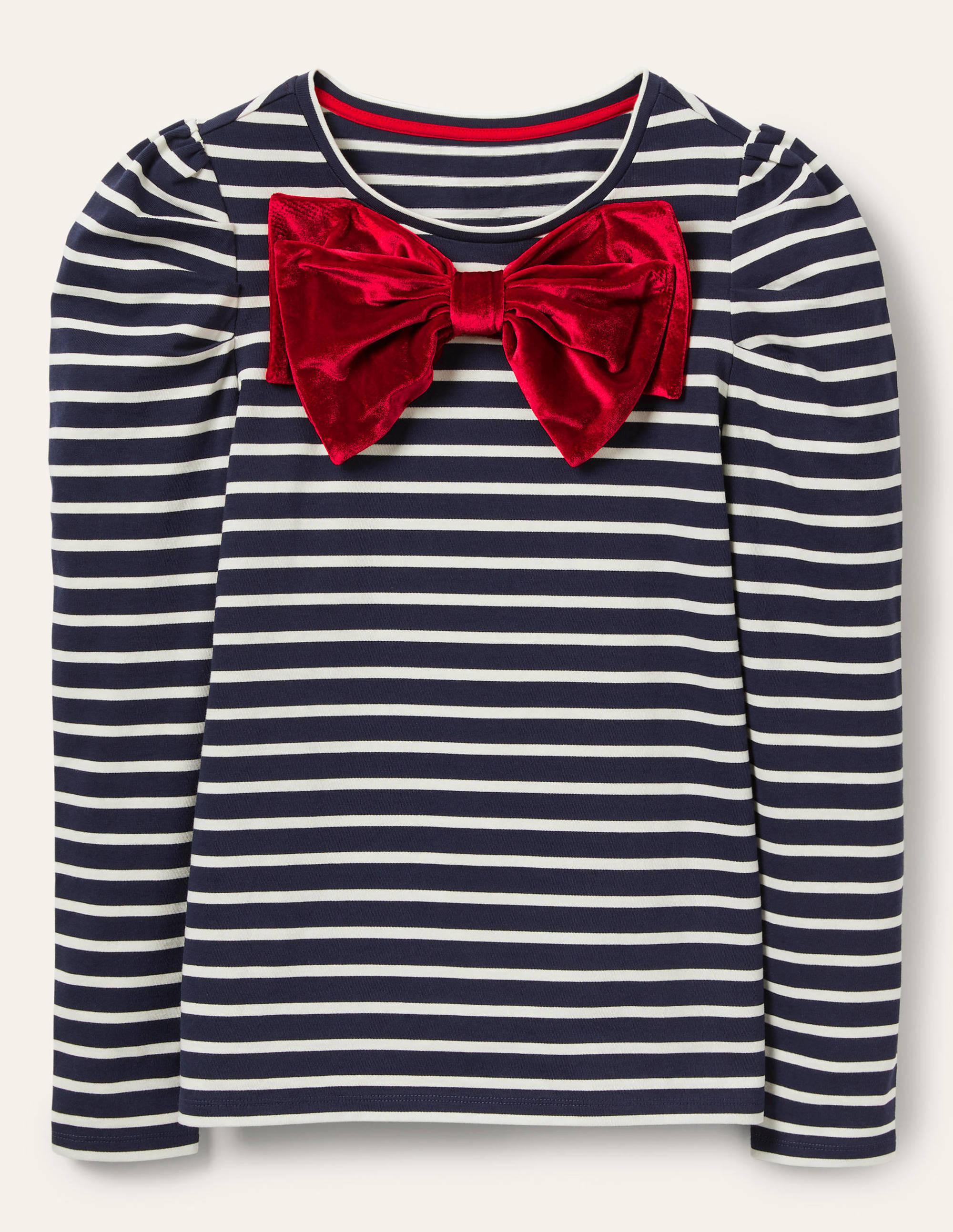Imogen Breton-Navy/ Ivory Red Bow - Image 6