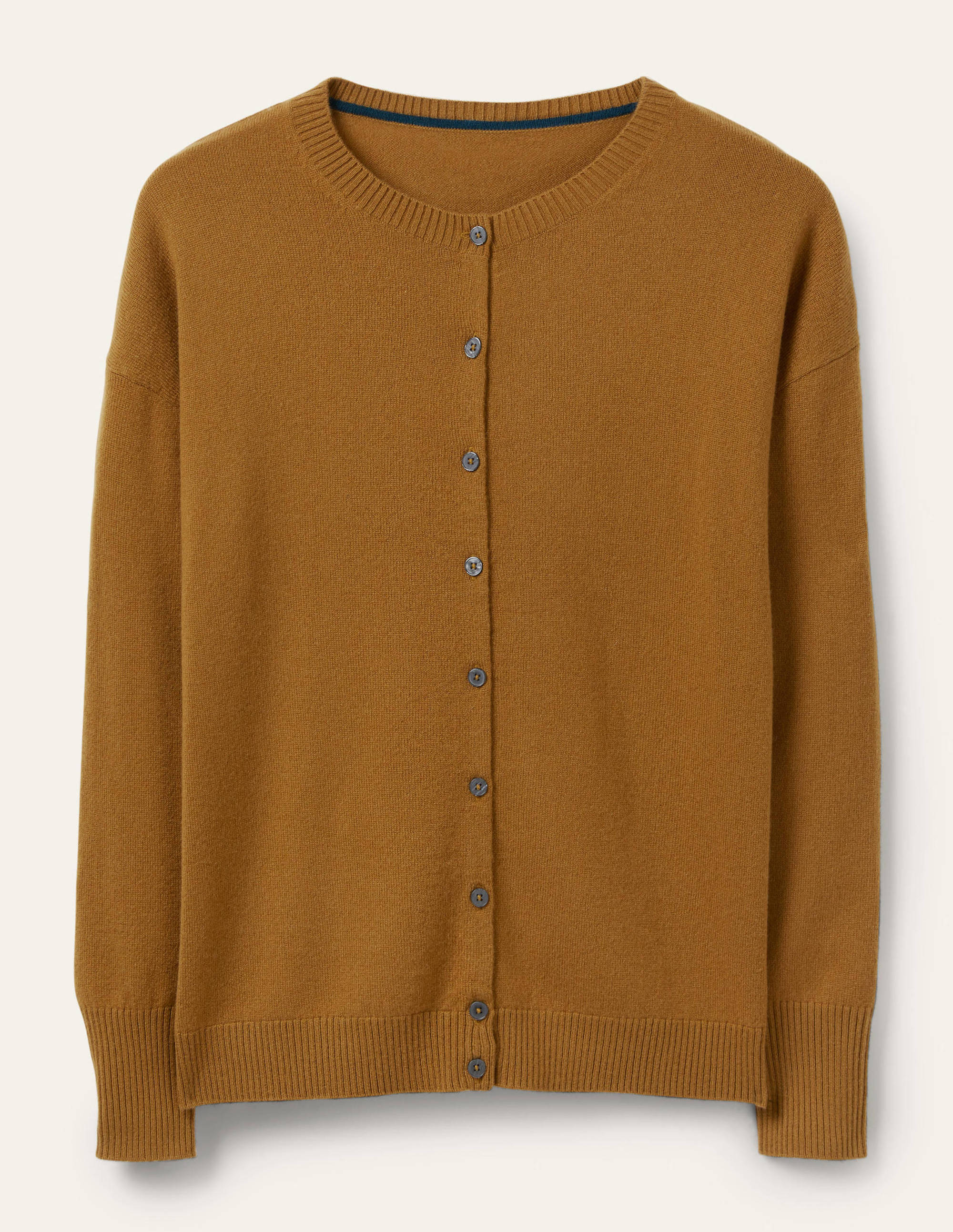 Cashmere Cardigan-Moss Brown - Image 5