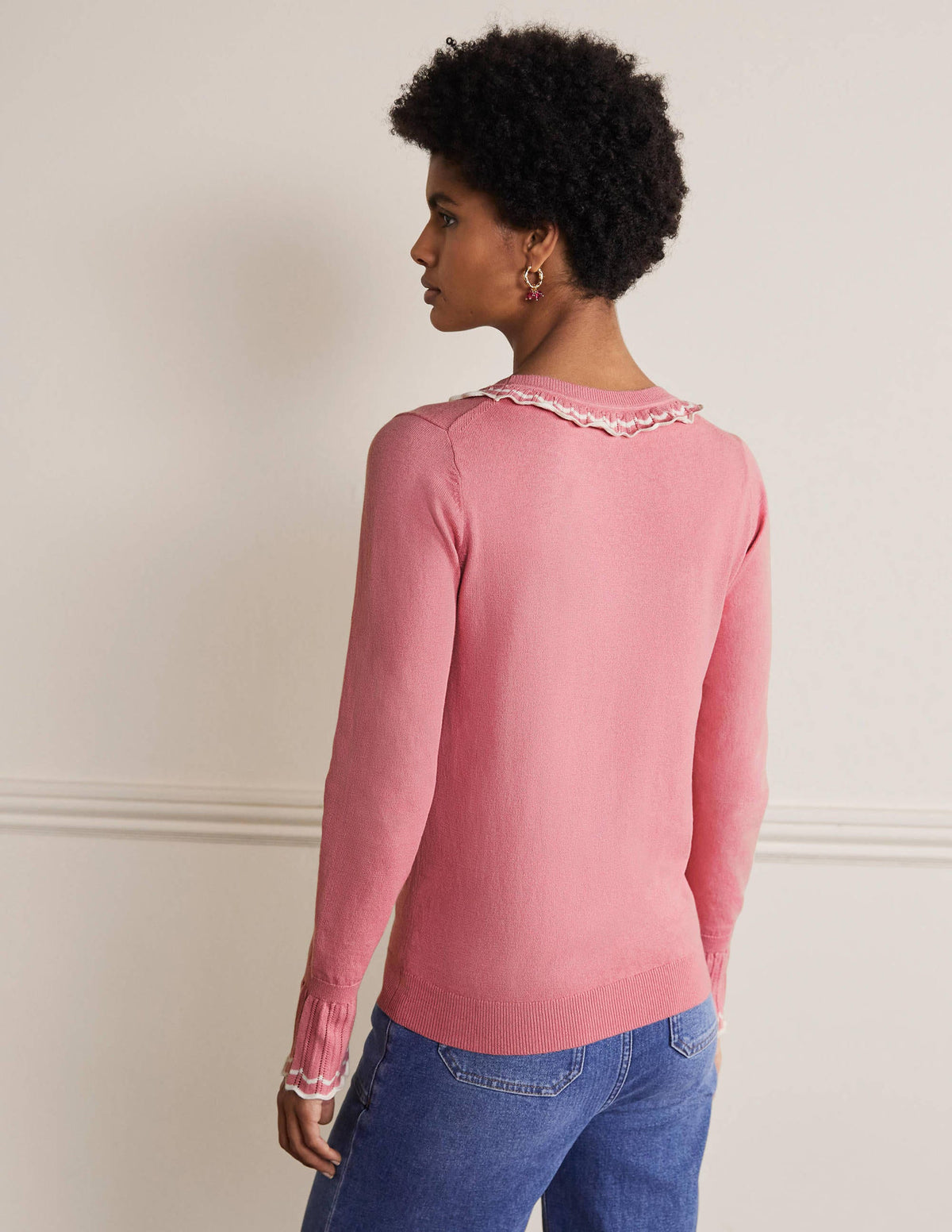 Aimee Pointelle Jumper-Formica Pink - Image 3