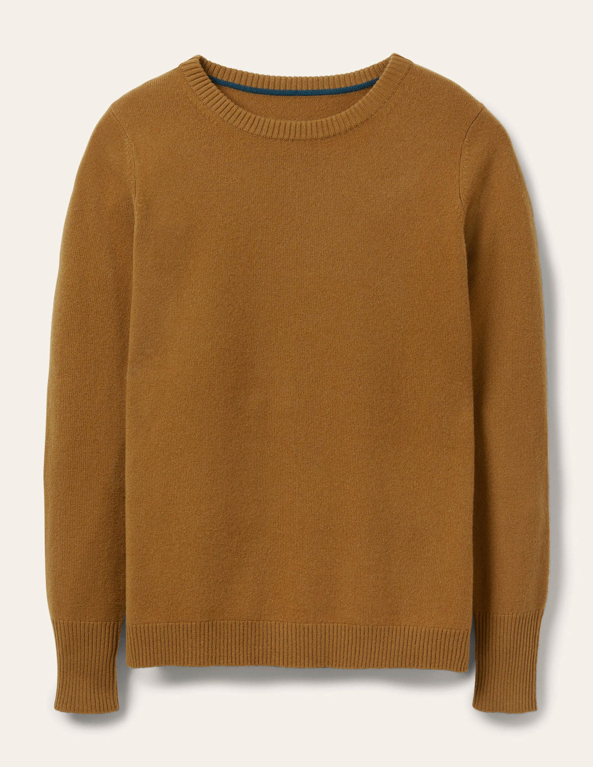 Cashmere Crew Neck Jumper-Moss Brown - Image 5
