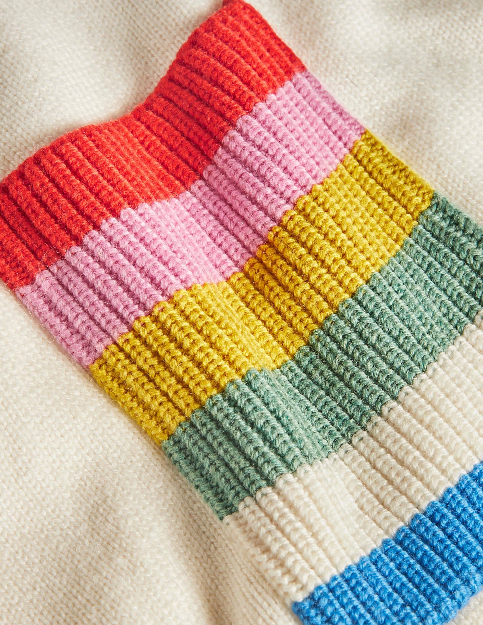 Stripe Pocket Relaxed Jumper-Ivory-6