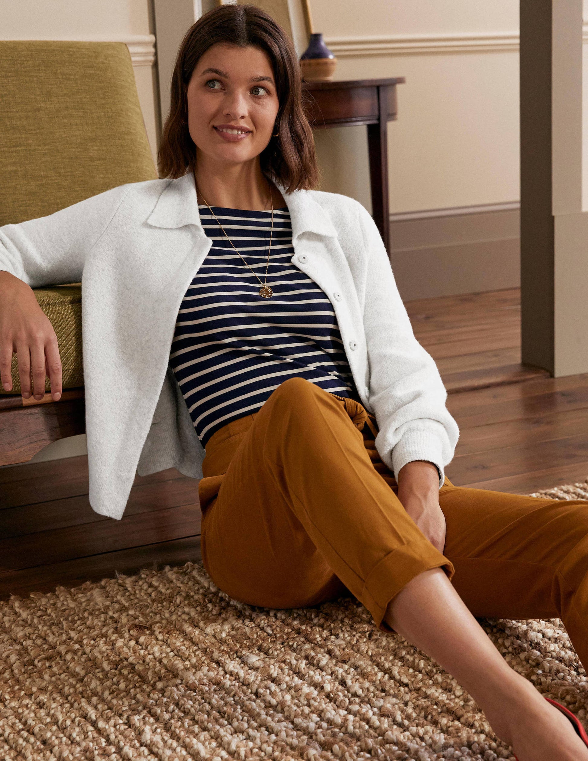 Knitted Bomber Jacket-Silver Melange-4