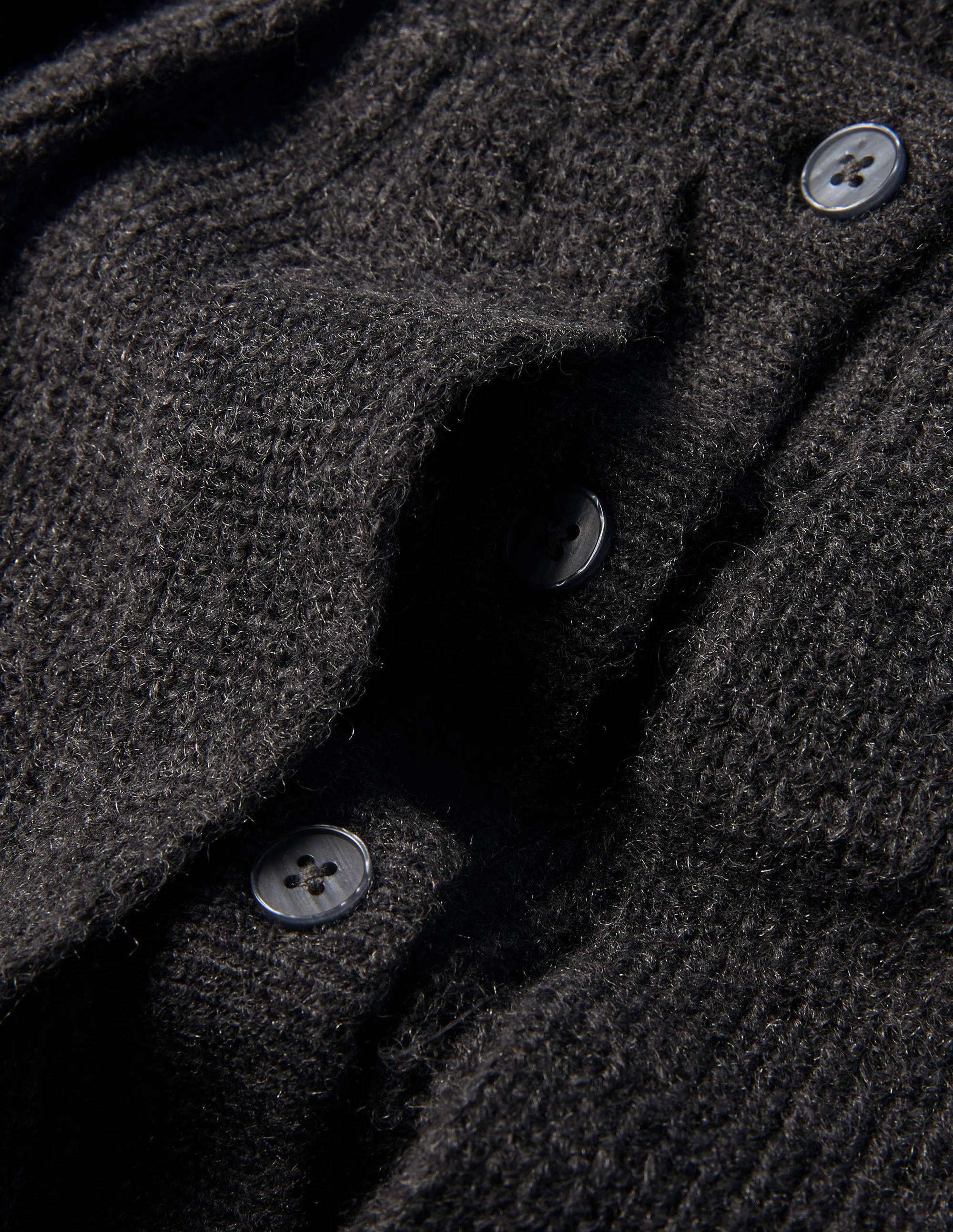 Fluffy Frill Collar Jumper-Charcoal Melange - Image 6