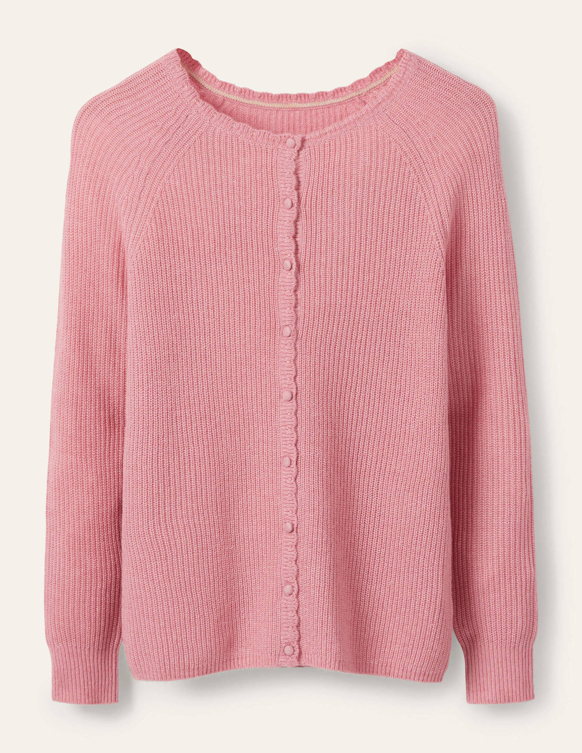 Ella Scallop Fluffy Cardigan-Formica Pink - Image 5