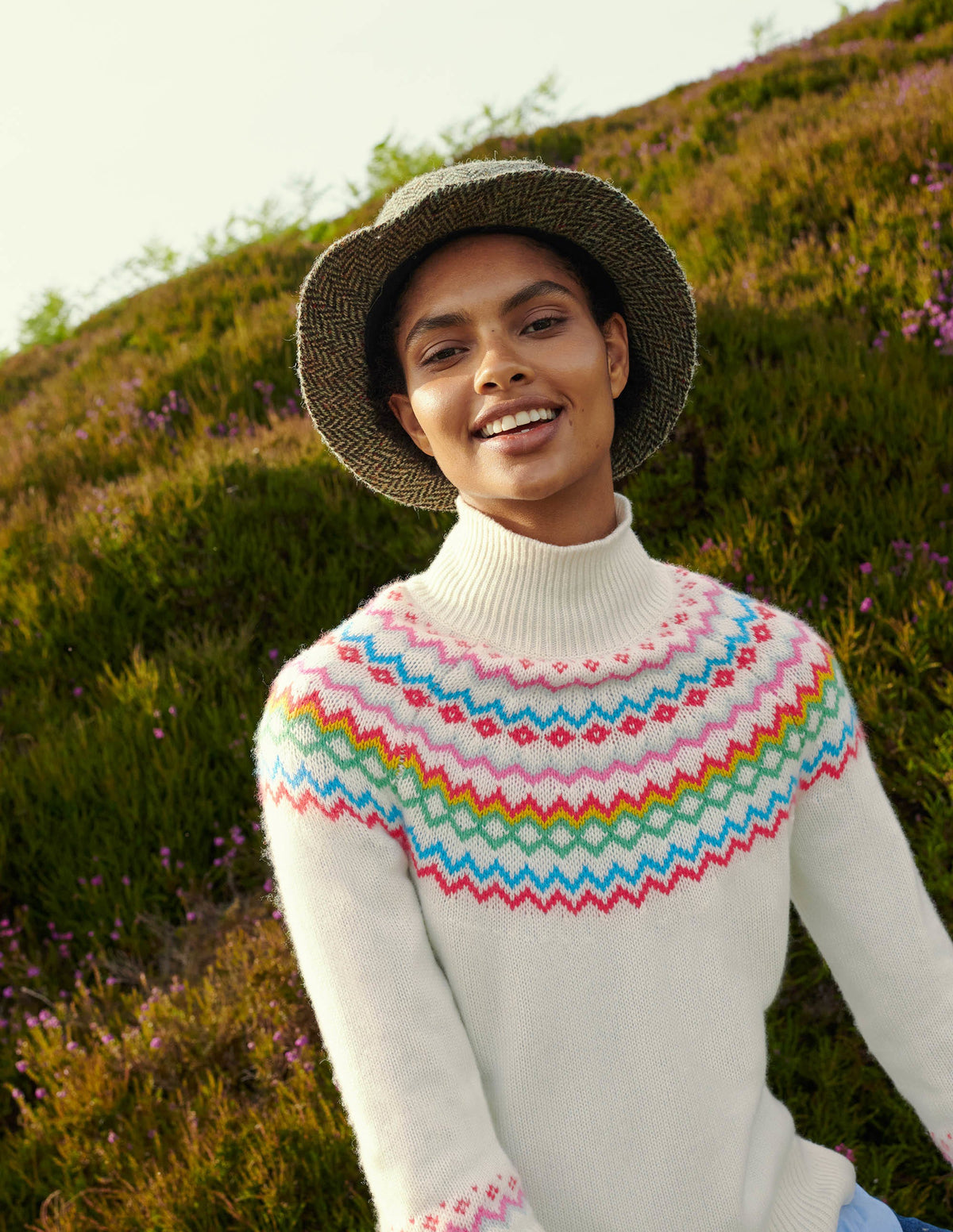 Anna Cashmere Jumper-Ivory Fair Isle - Image 5