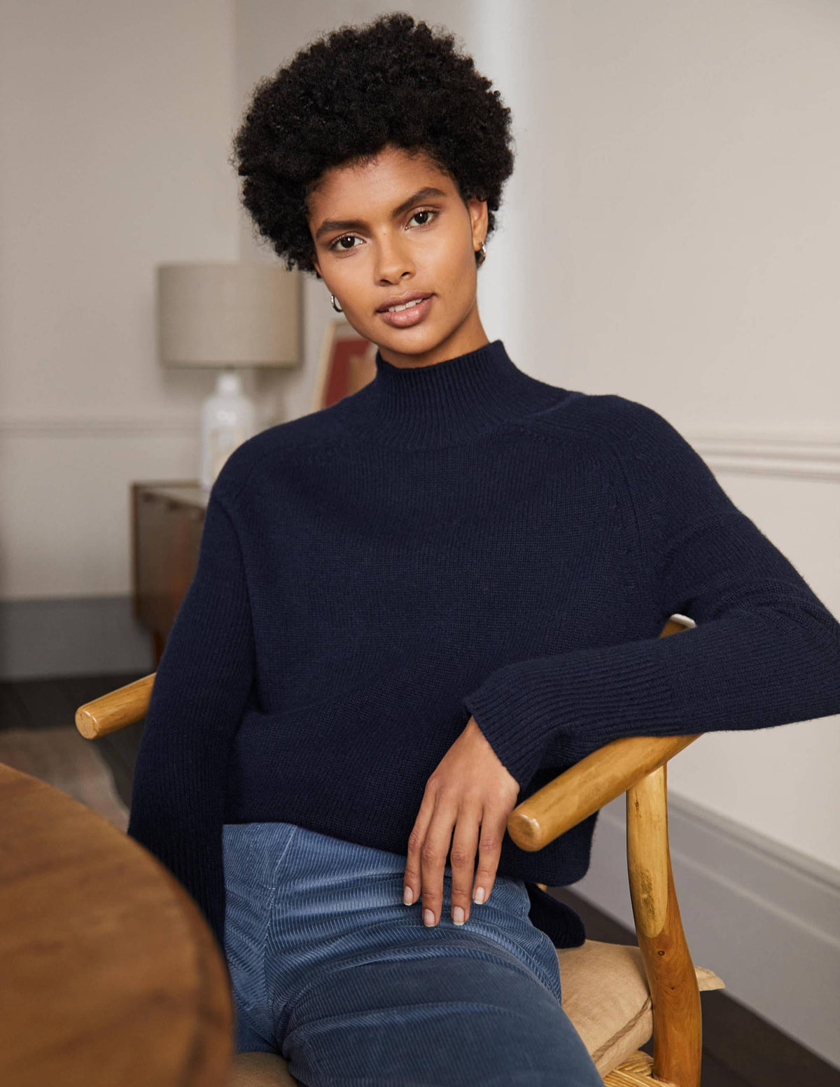 Anna Cashmere Jumper-Navy - Image 1