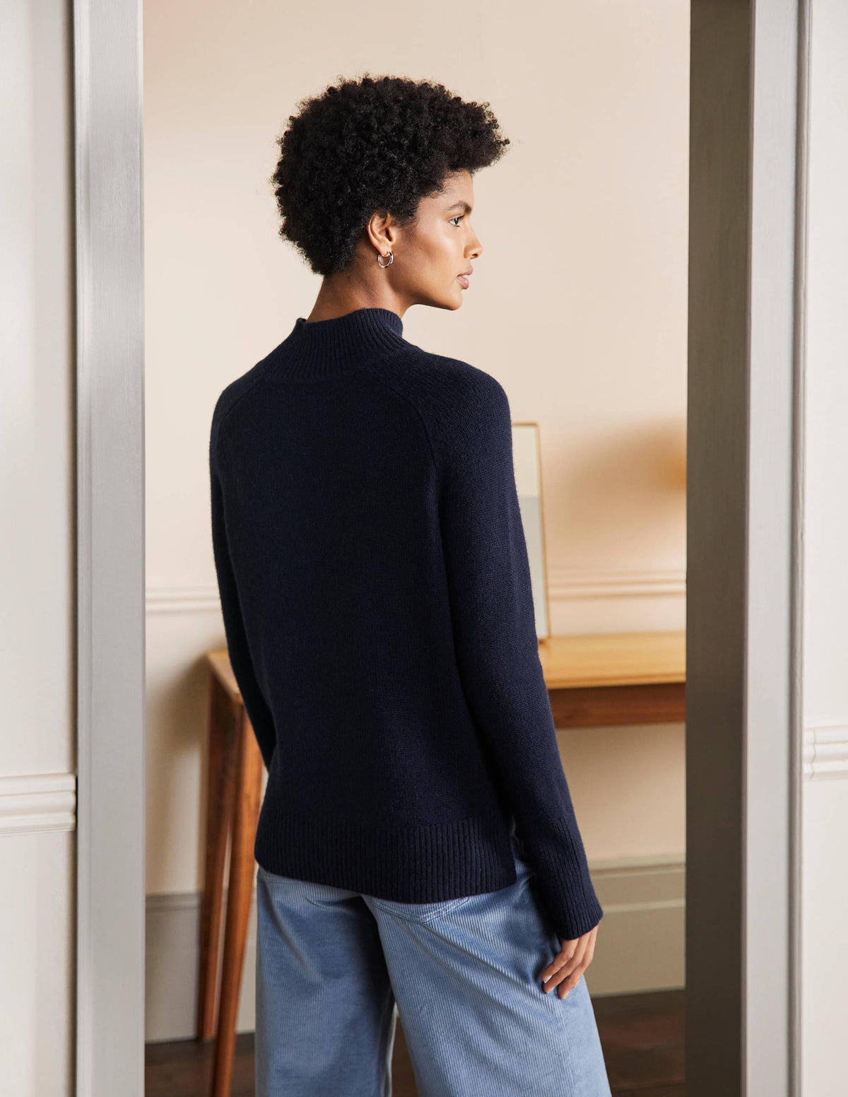 Anna Cashmere Jumper-Navy - Image 3