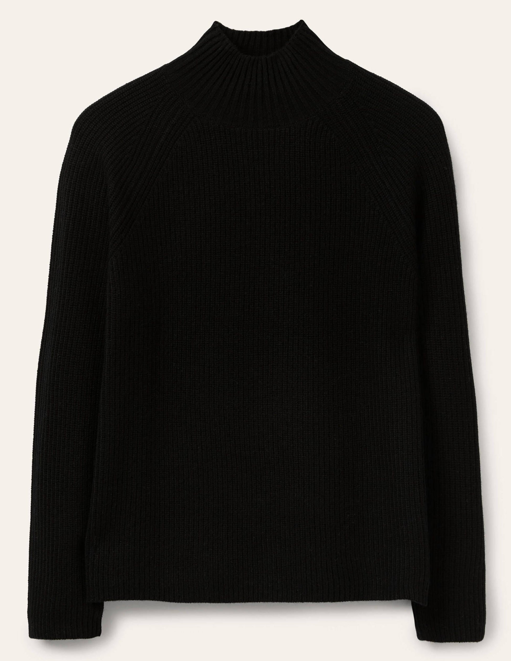 Mia Ribbed High Neck Jumper-Black-6