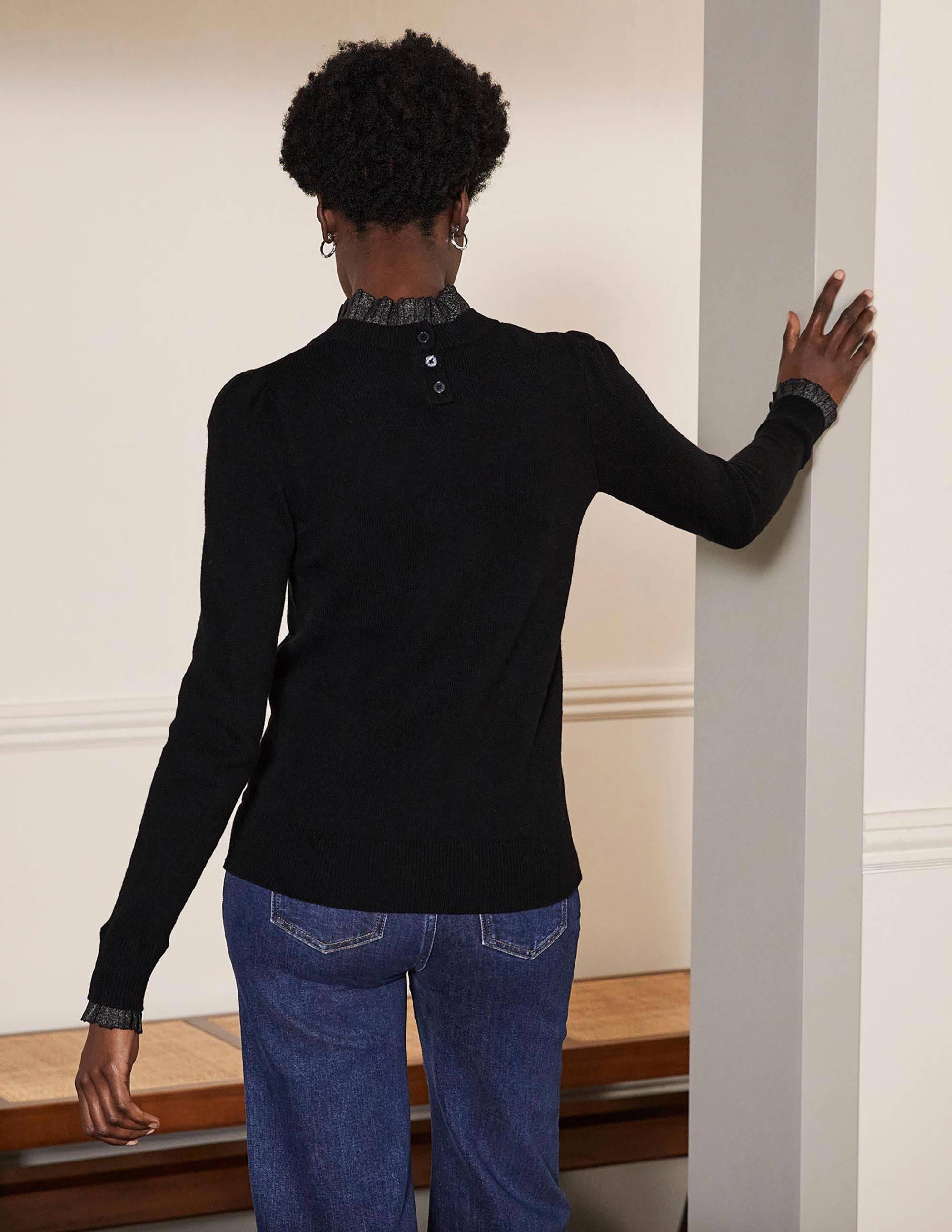 Felicity Embellished Jumper-Black Metallic - Image 3